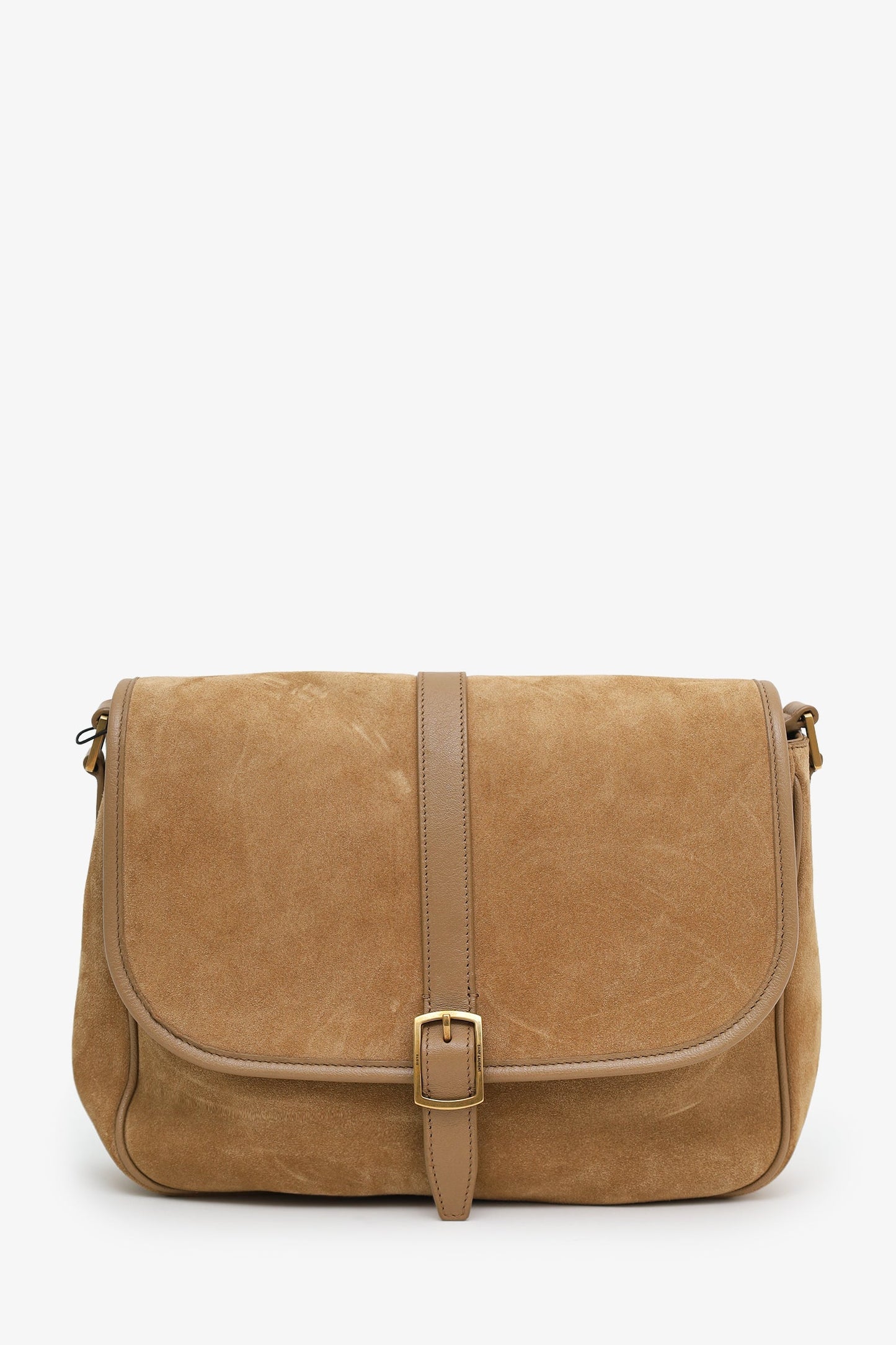 Saint Laurent Brown Suede Small Sorbonne Shoulder Bag