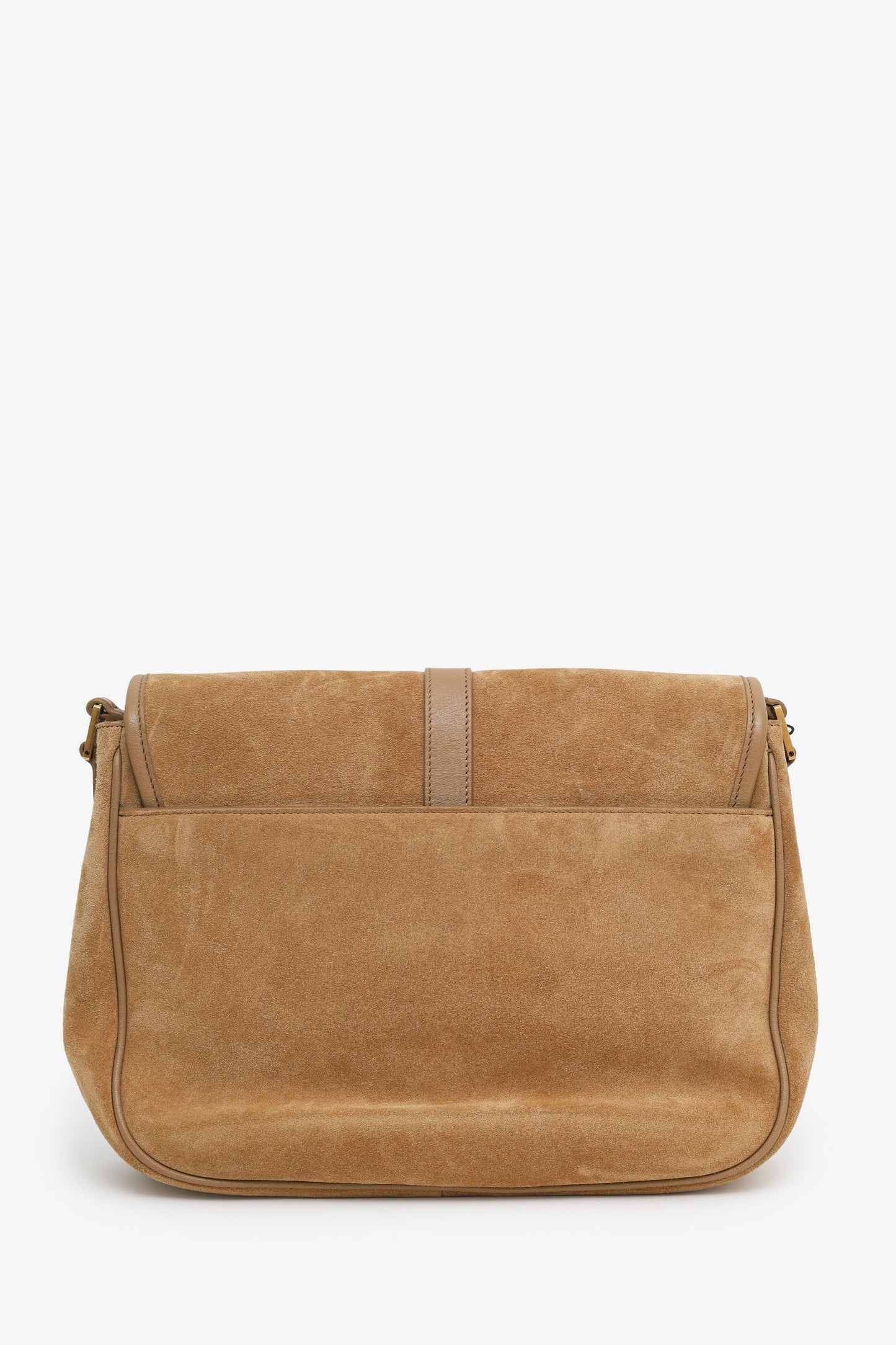Saint Laurent Brown Suede Small Sorbonne Shoulder Bag