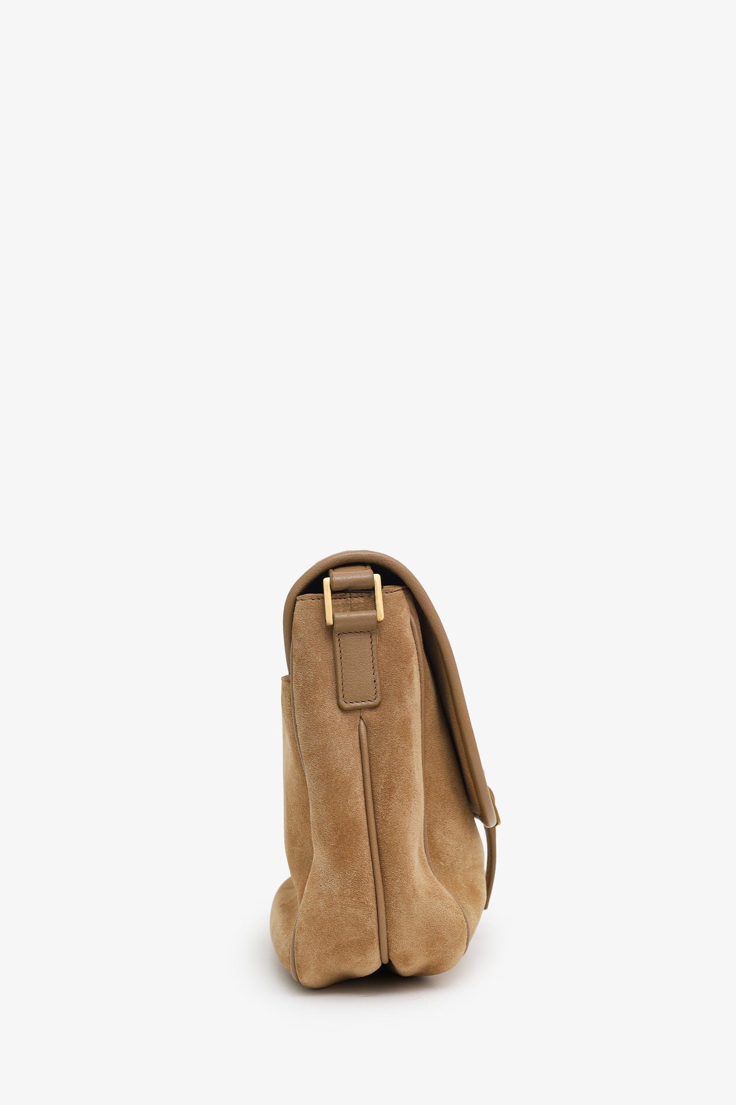 Saint Laurent Brown Suede Small Sorbonne Shoulder Bag