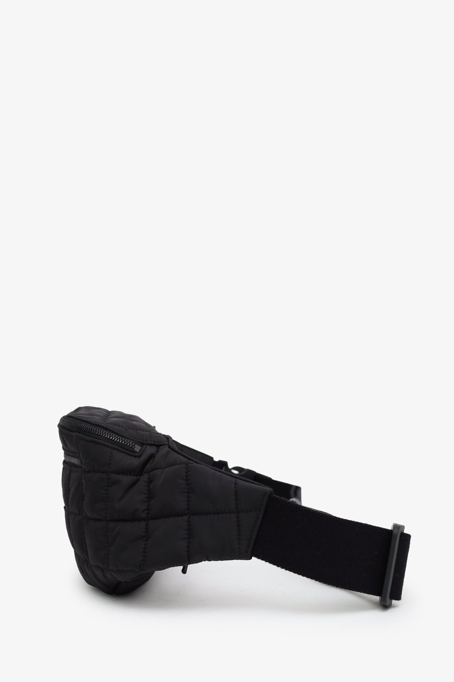 Saint Laurent Black Nylon Quilted Ysl Nuxx Bag