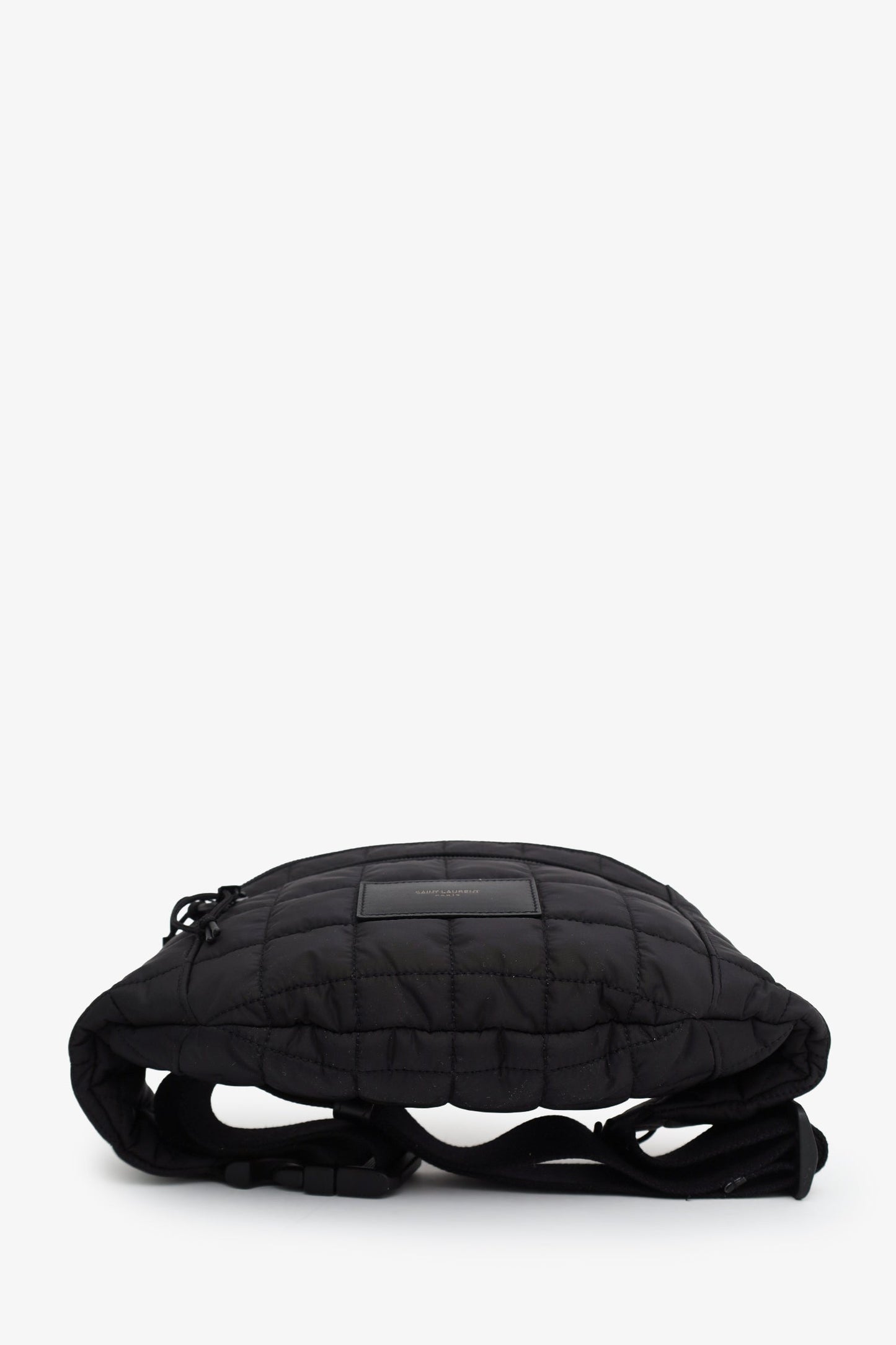 Saint Laurent Black Nylon Quilted Ysl Nuxx Bag