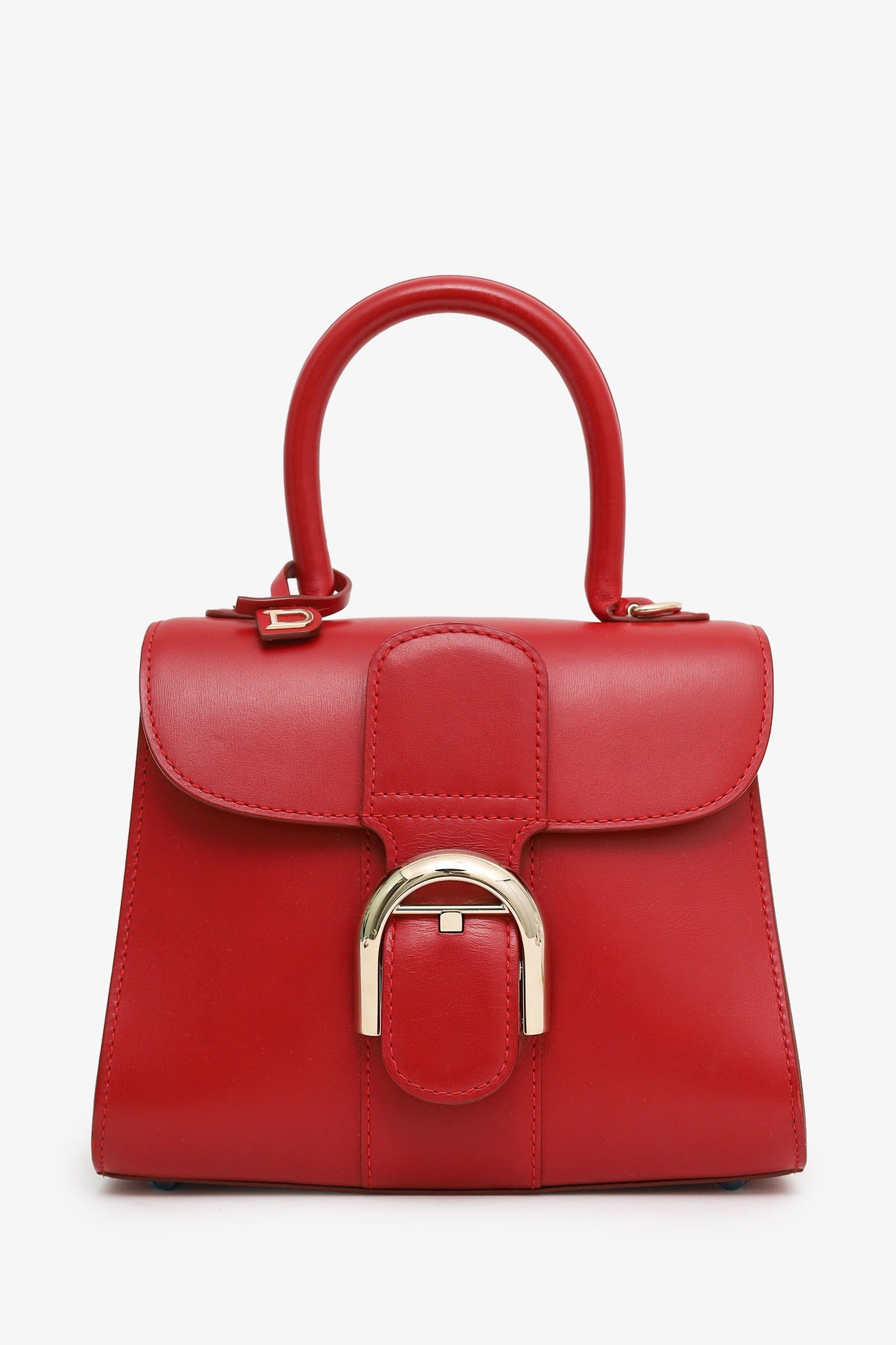 Delvaux Red Box Calf Leather Mini Brilliant With Strap