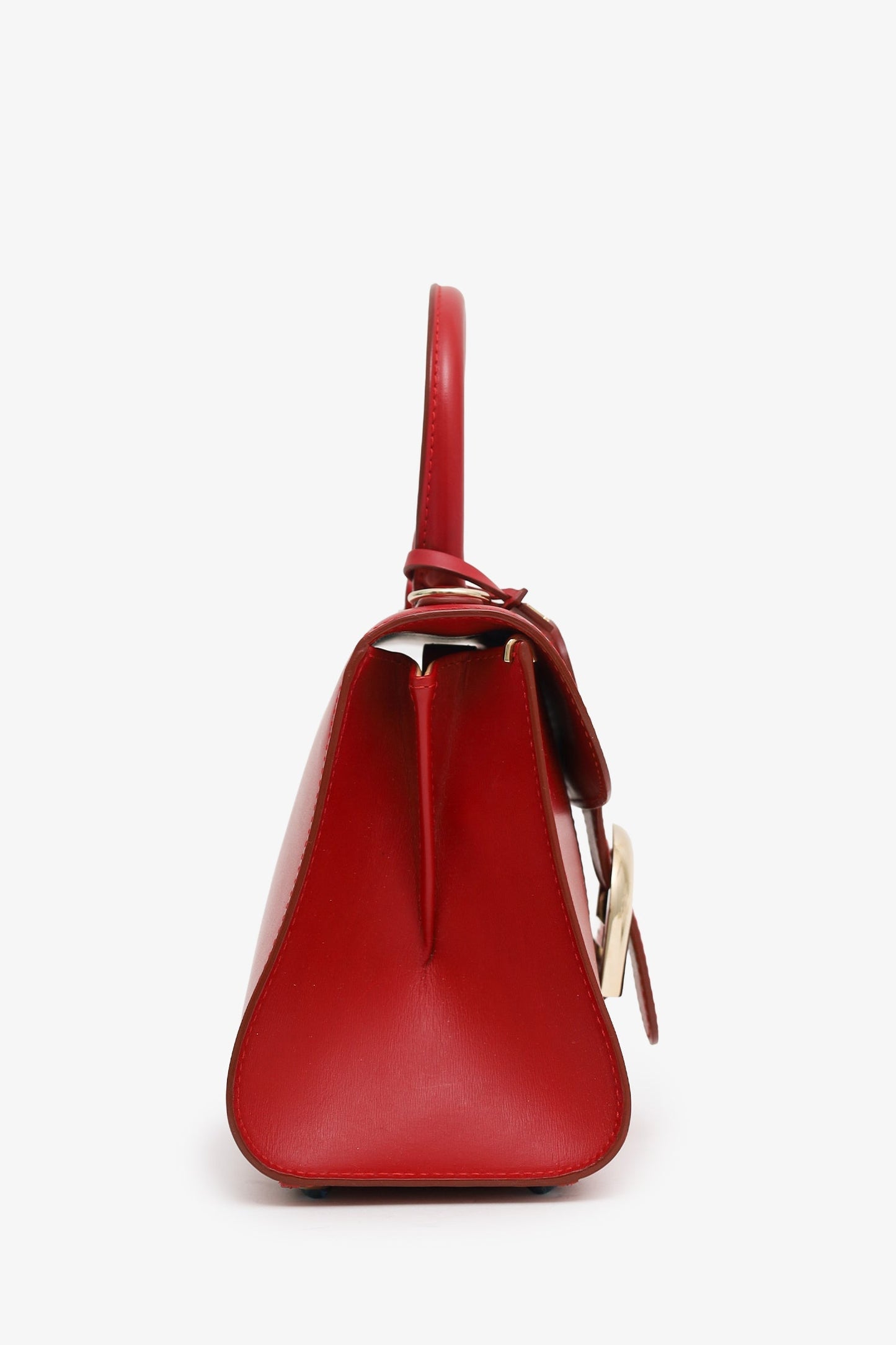 Delvaux Red Box Calf Leather Mini Brilliant With Strap