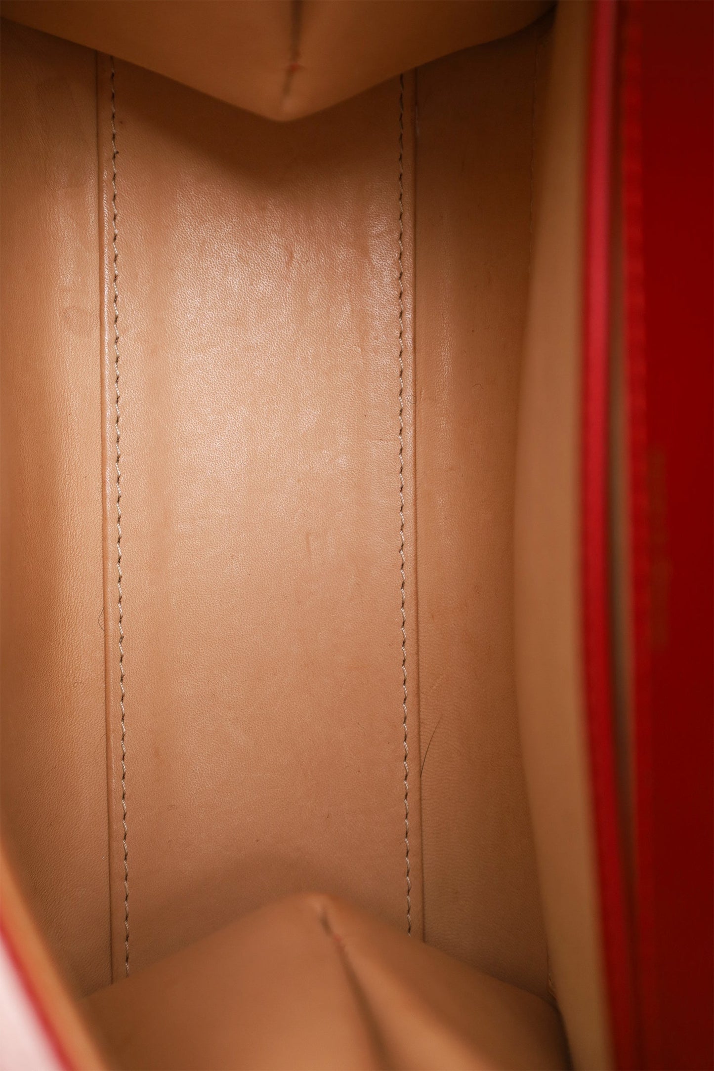 Delvaux Red Box Calf Leather Mini Brilliant With Strap