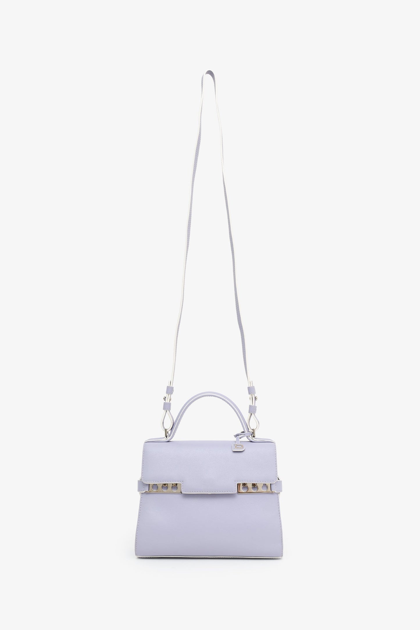 Delvaux Lavender Leather Mini Tempete With Strap
