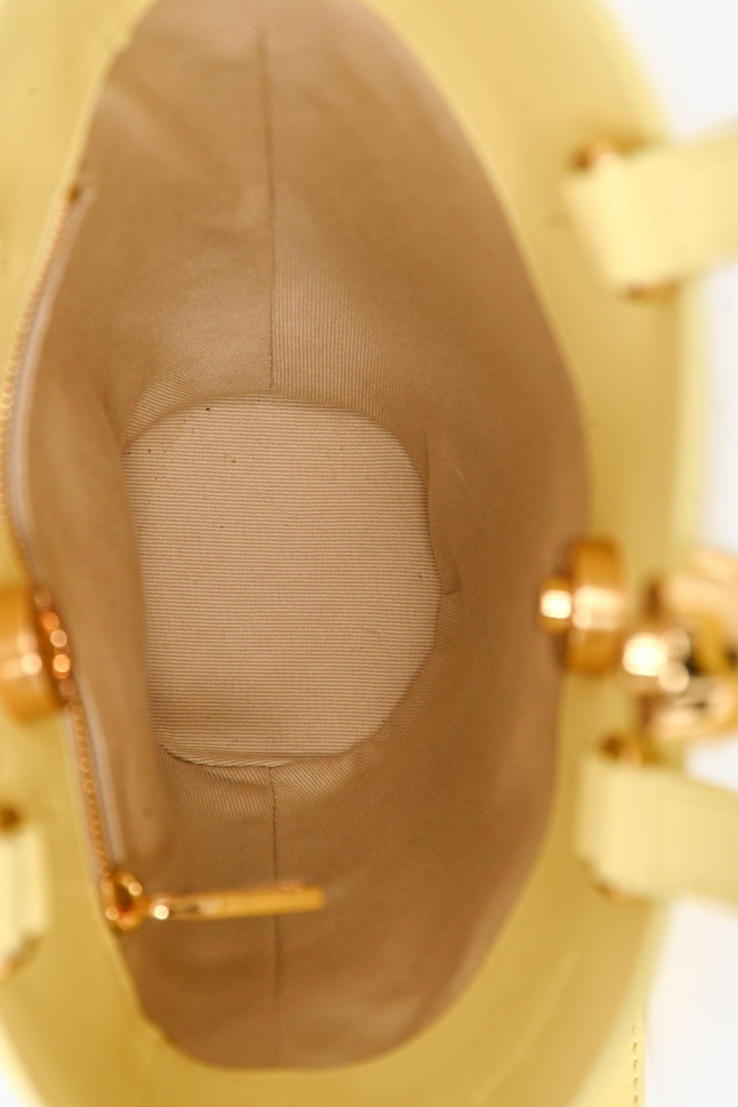 Jacquemus Light Yellow Leather Le Petit Bambola Bucket Bag with Strap
