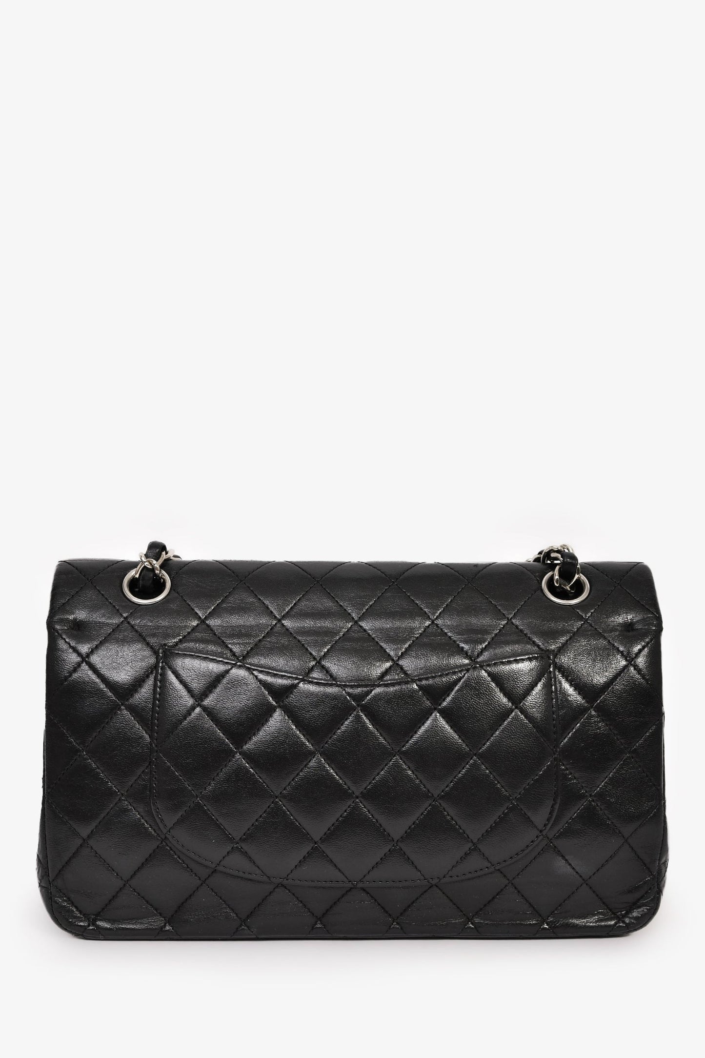 Chanel™ 2008/09 Black Quilted Lambskin Medium Double Flap