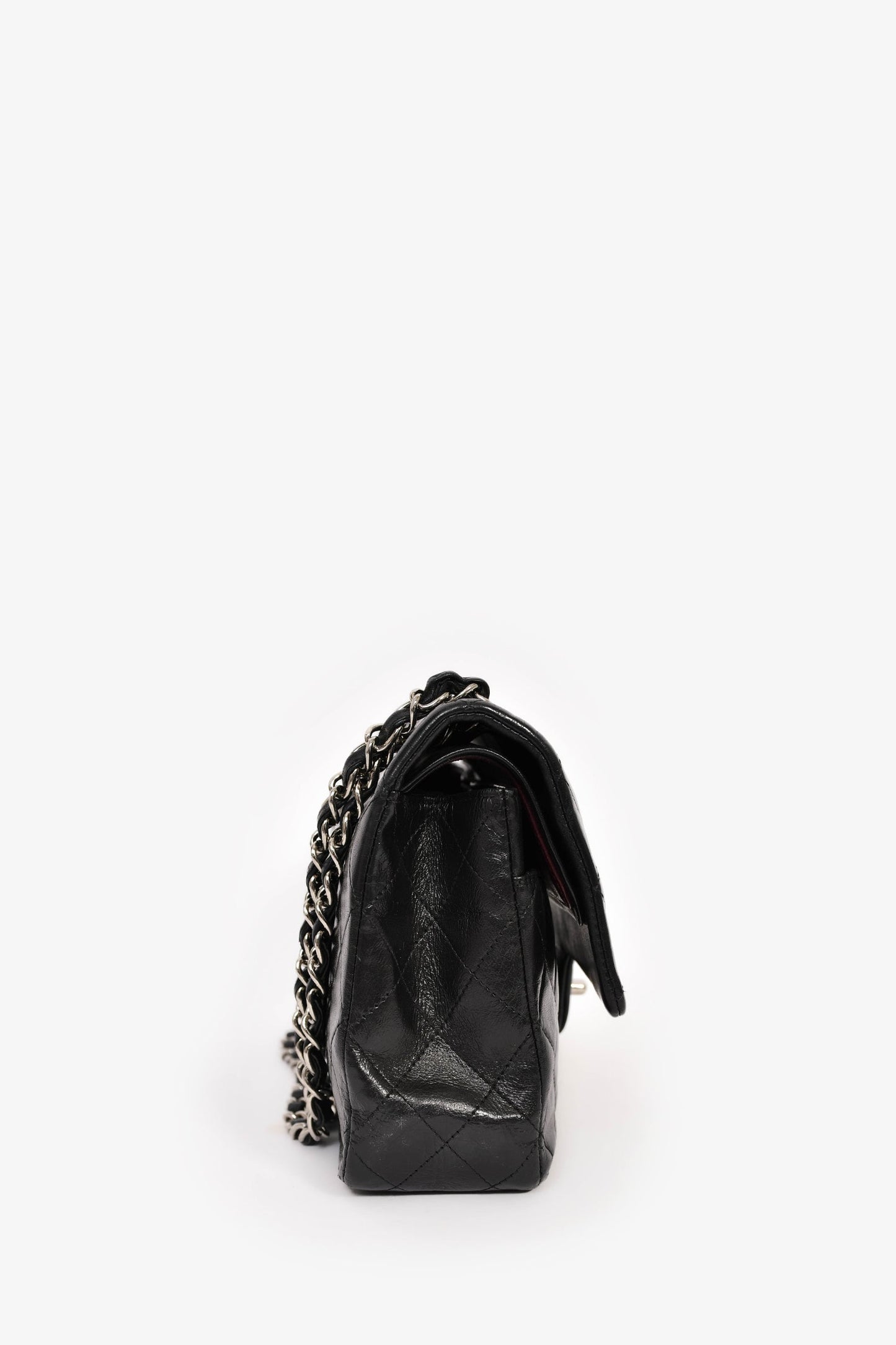 Chanel™ 2008/09 Black Quilted Lambskin Medium Double Flap