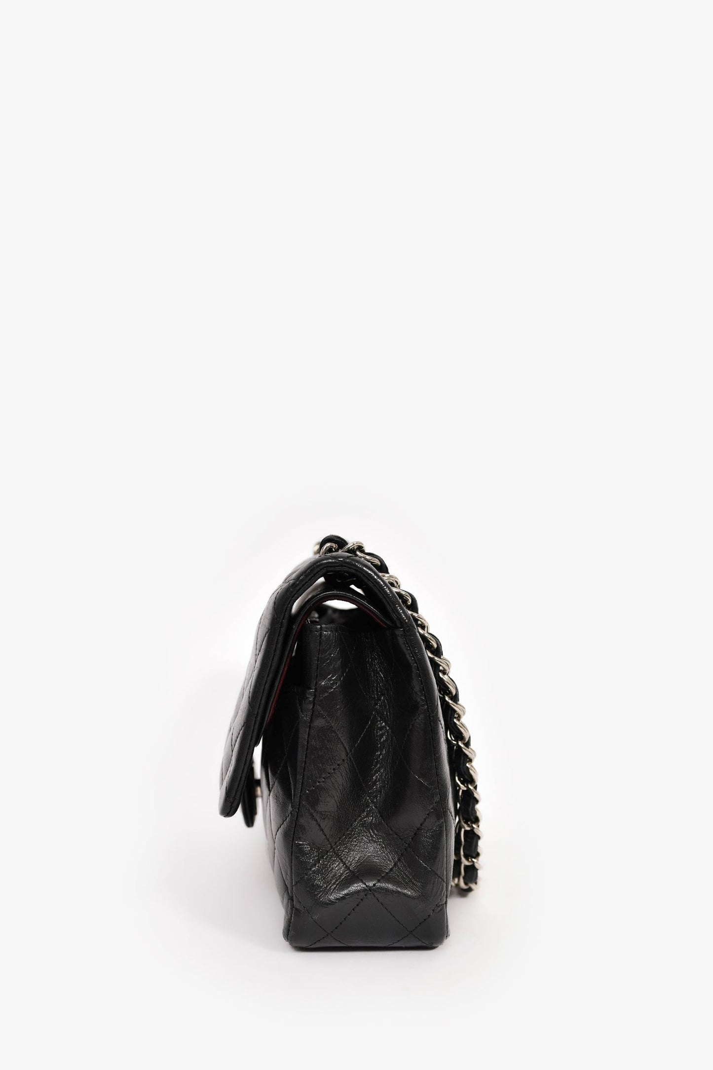 Chanel™ 2008/09 Black Quilted Lambskin Medium Double Flap