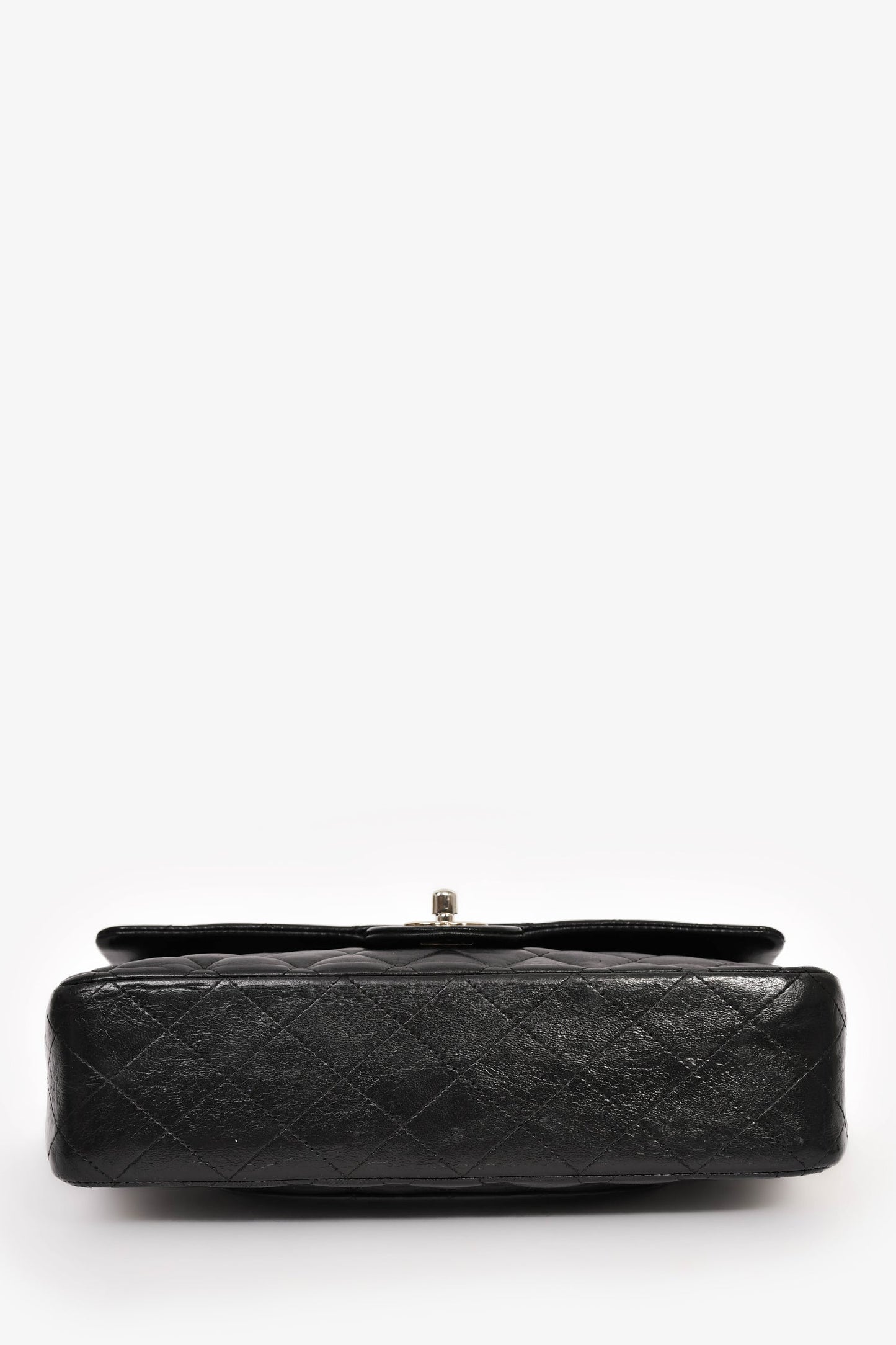 Chanel™ 2008/09 Black Quilted Lambskin Medium Double Flap