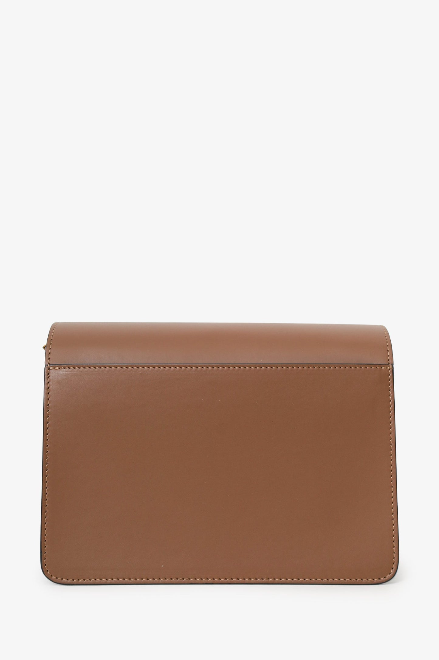 Marni Brown Leather Medium Trunk Shoulder Bag