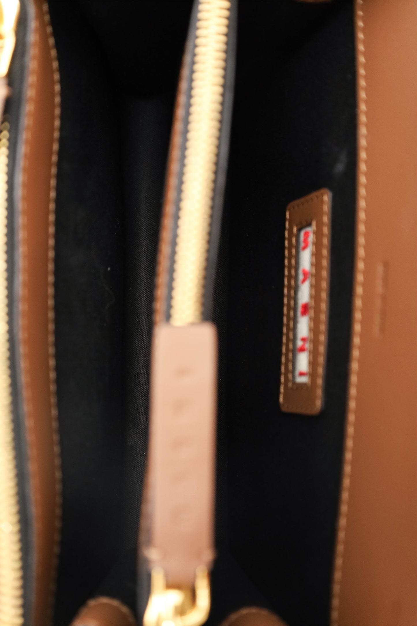 Marni Brown Leather Medium Trunk Shoulder Bag