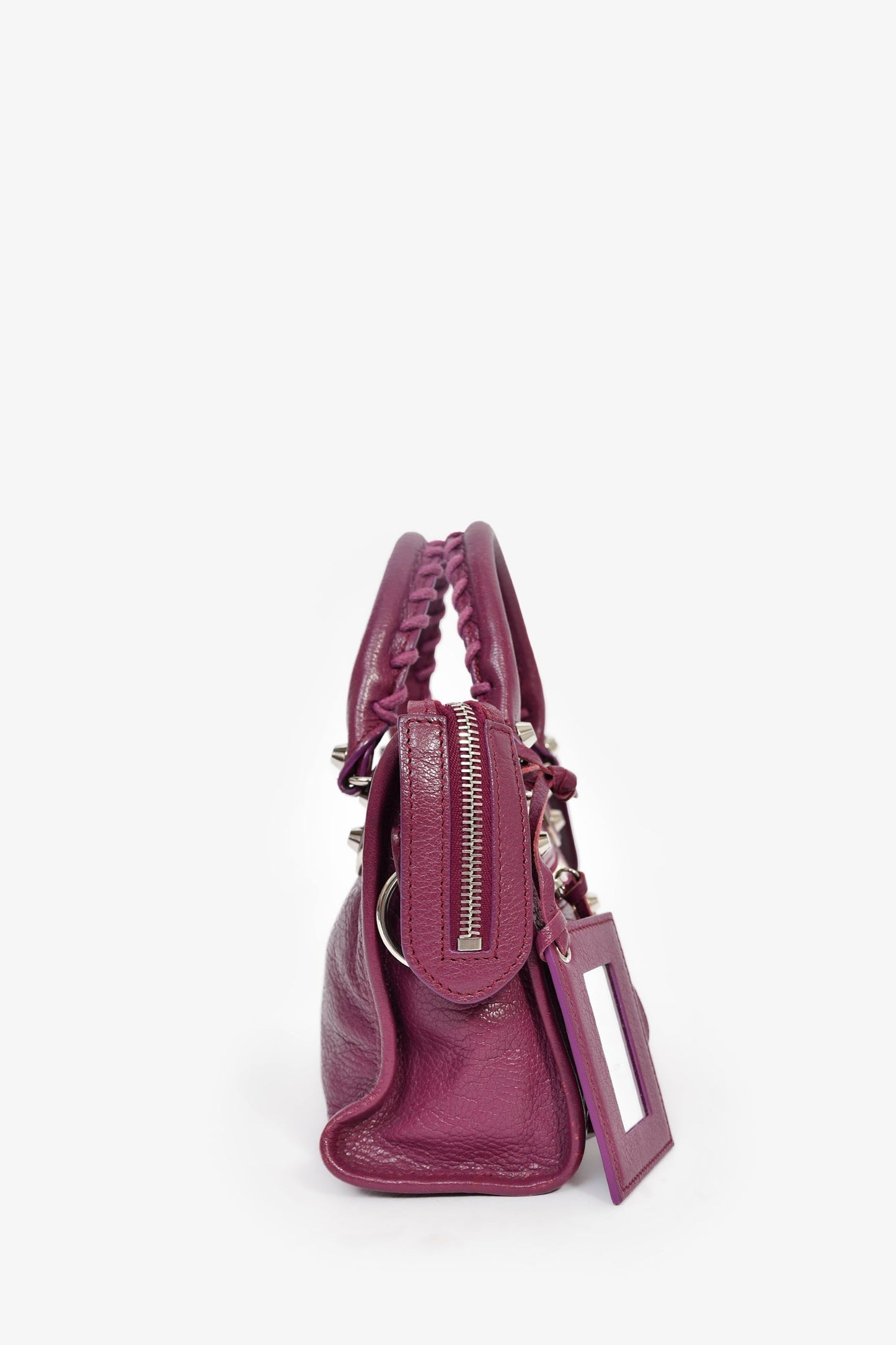 Balenciaga 2017 Purple Leather 'Le Mini City' Bag with Strap