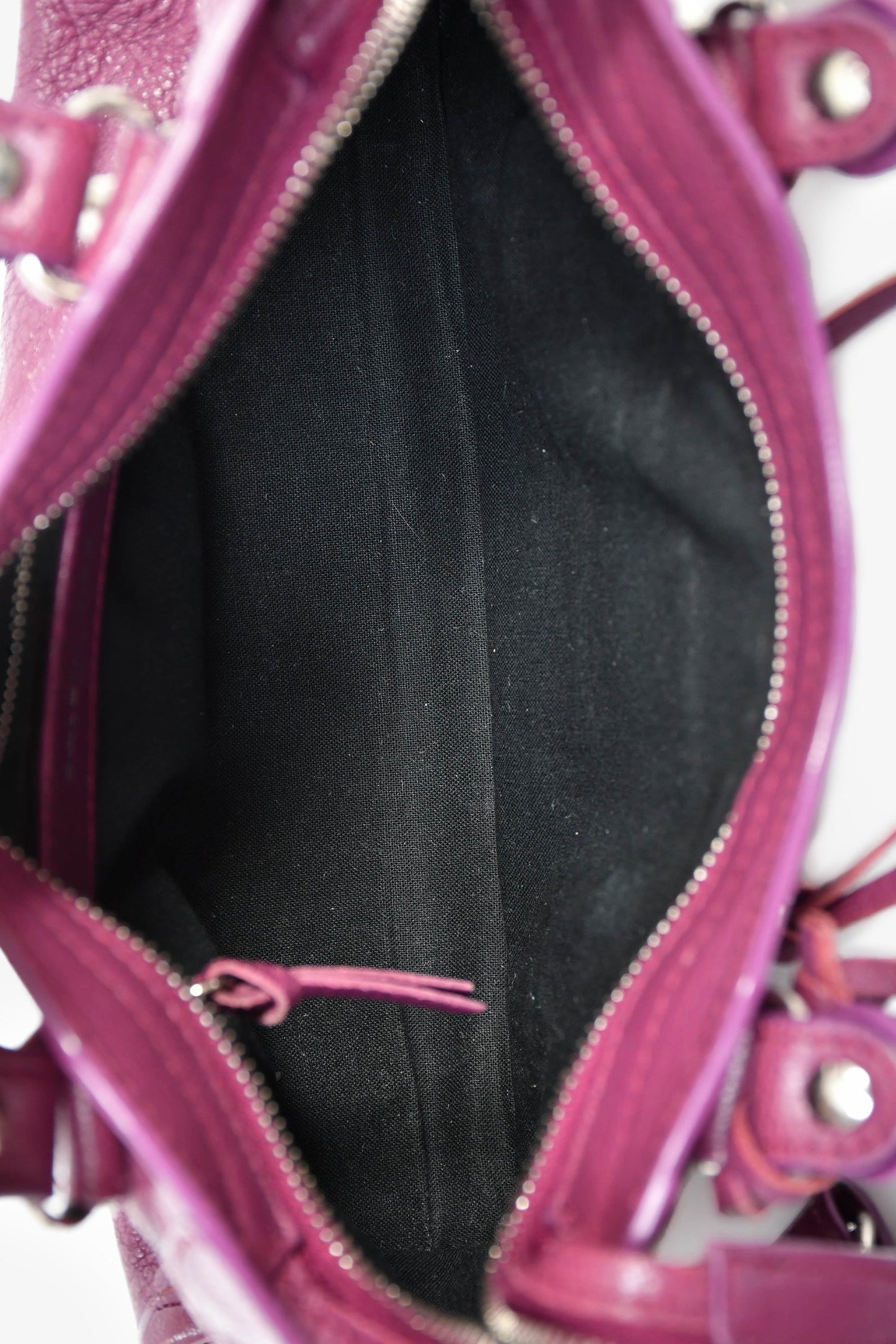 Balenciaga 2017 Purple Leather 'Le Mini City' Bag with Strap
