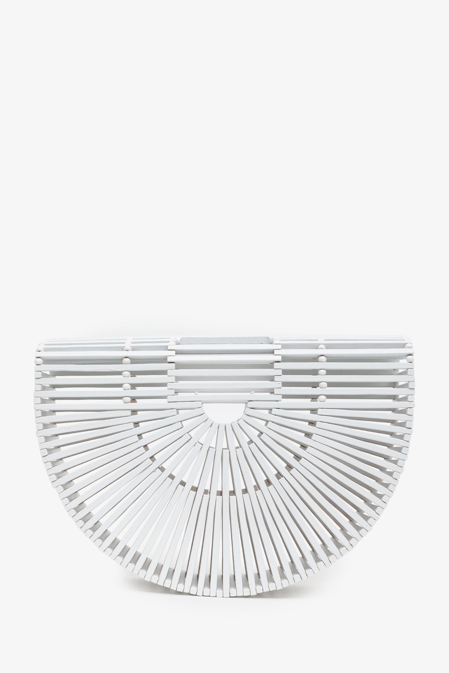Cult Gaia White Acrylic 'Arc' Clutch Bag