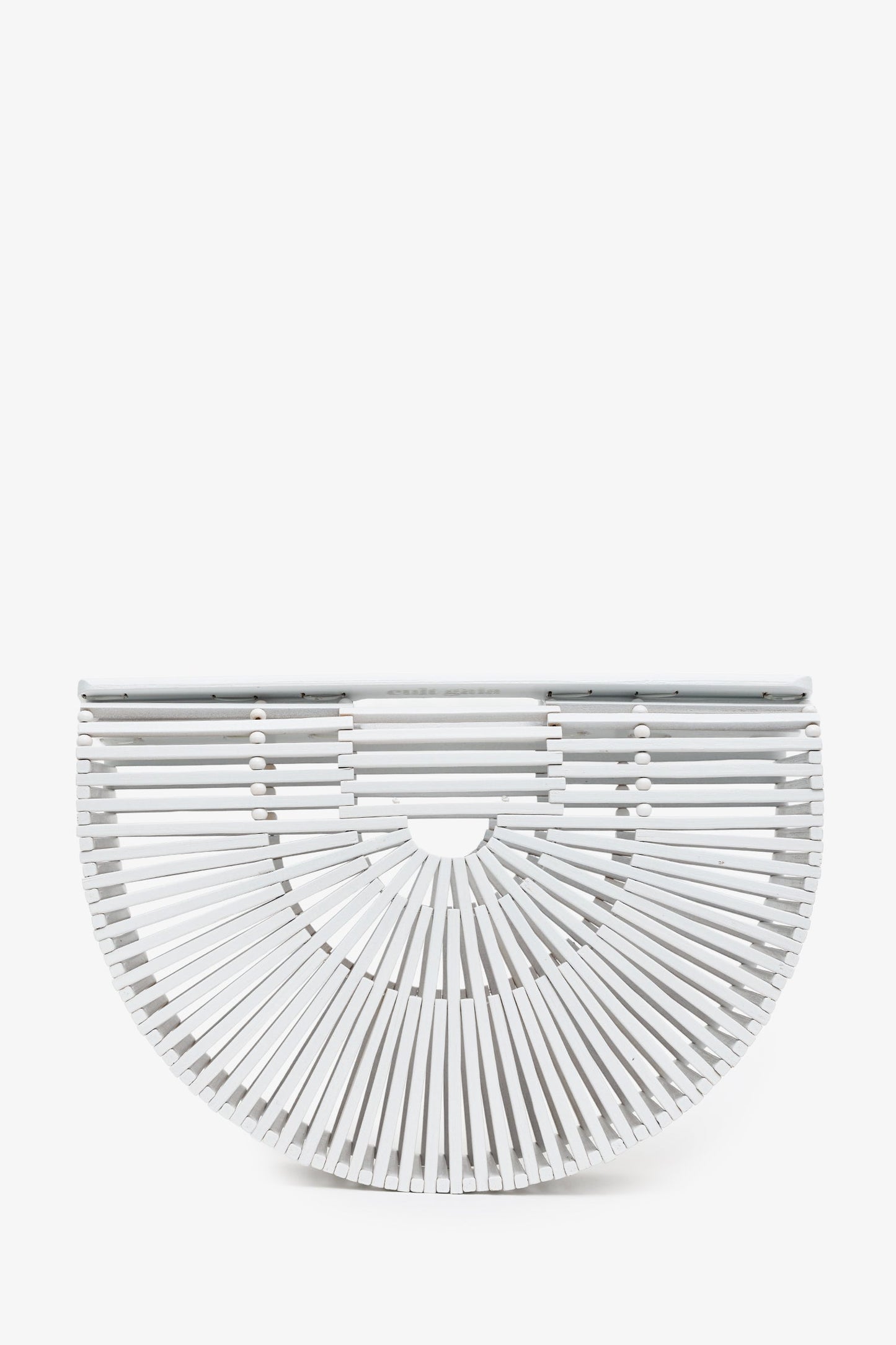 Cult Gaia White Acrylic 'Arc' Clutch Bag
