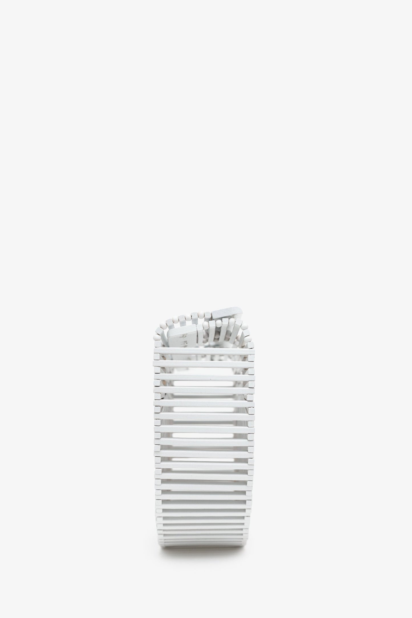 Cult Gaia White Acrylic 'Arc' Clutch Bag