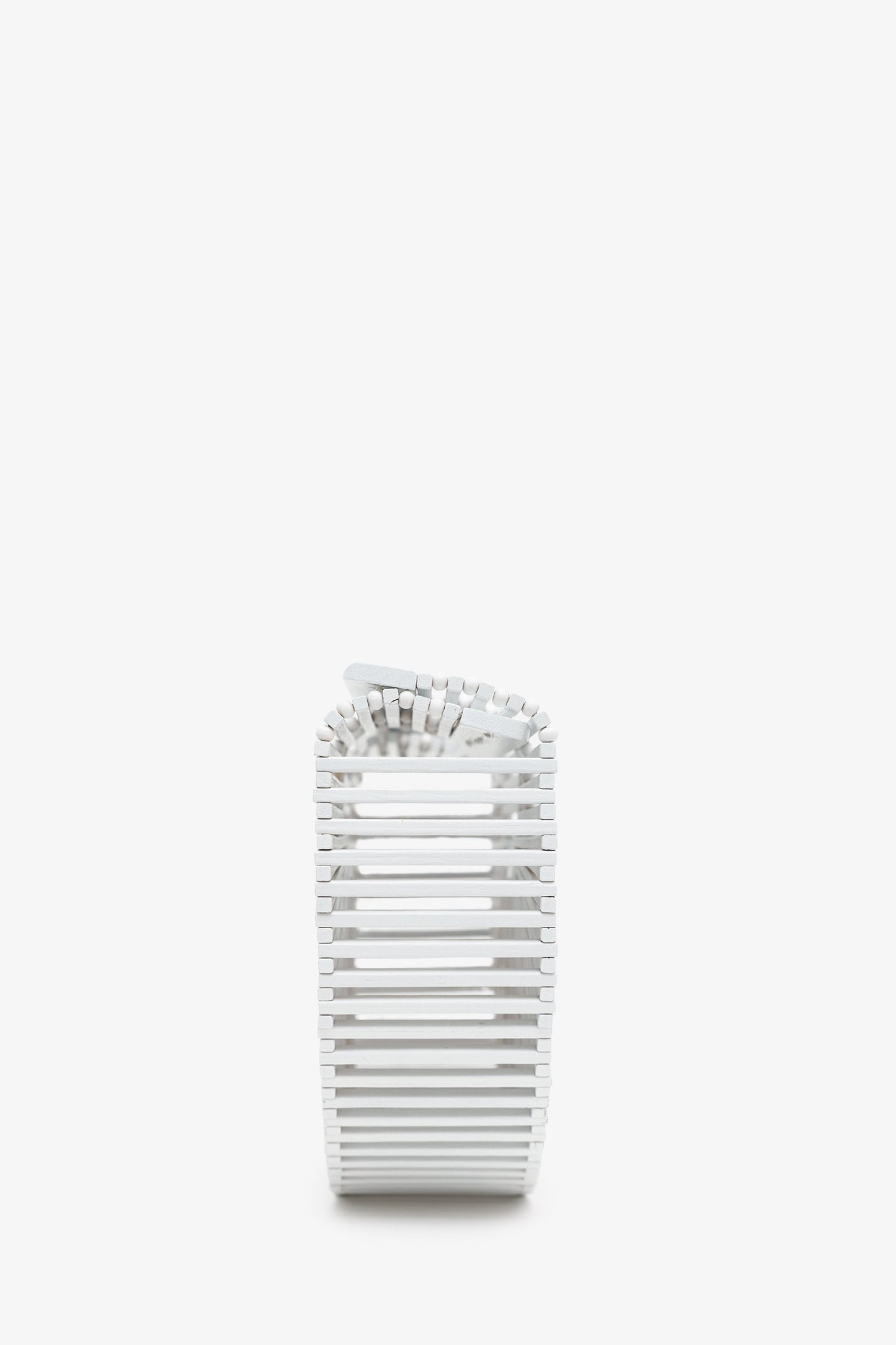 Cult Gaia White Acrylic 'Arc' Clutch Bag