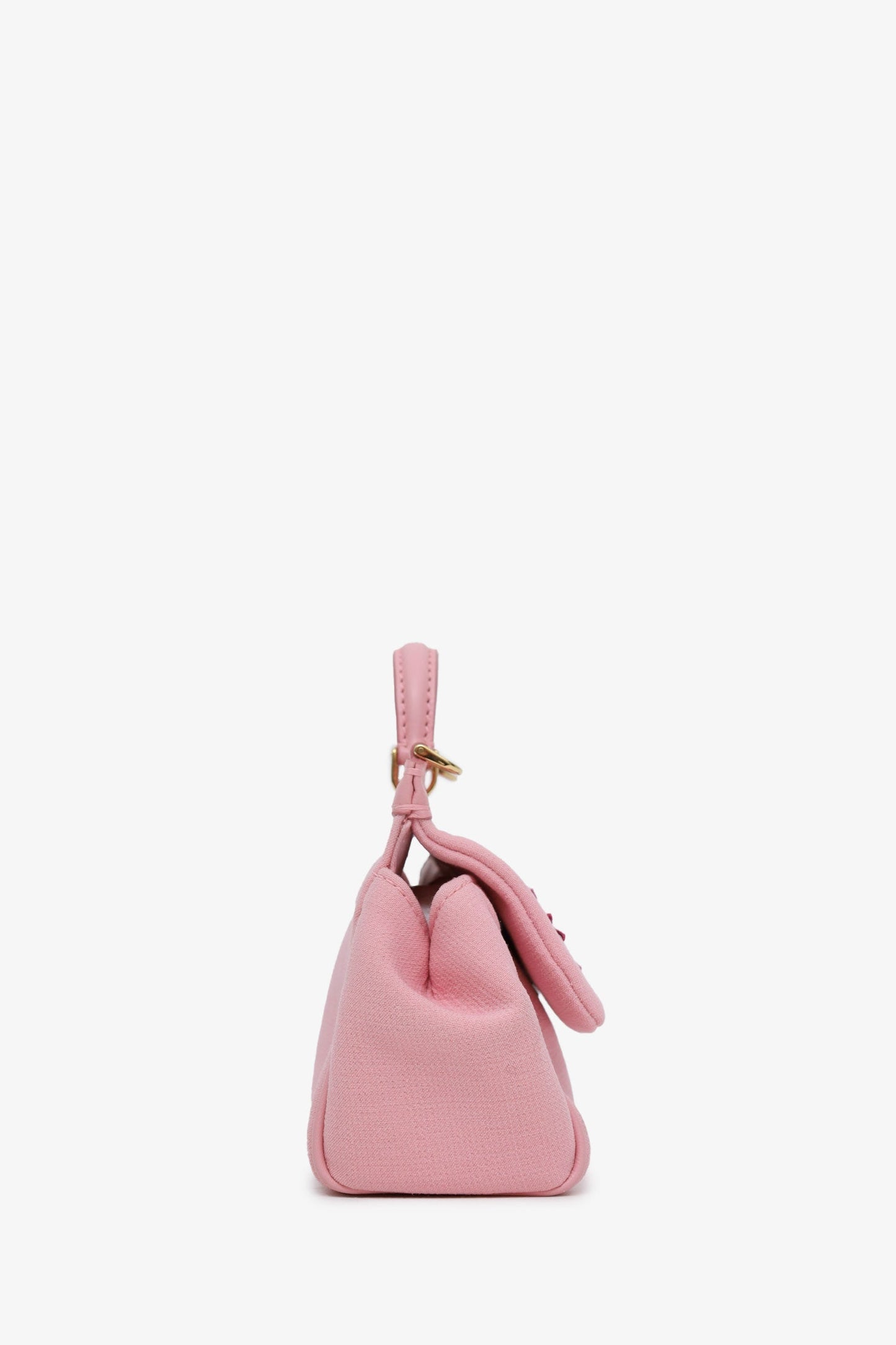Dolce & Gabbana Pink Canvas/Leather Mini Sicily Top Handle Bag With Strap