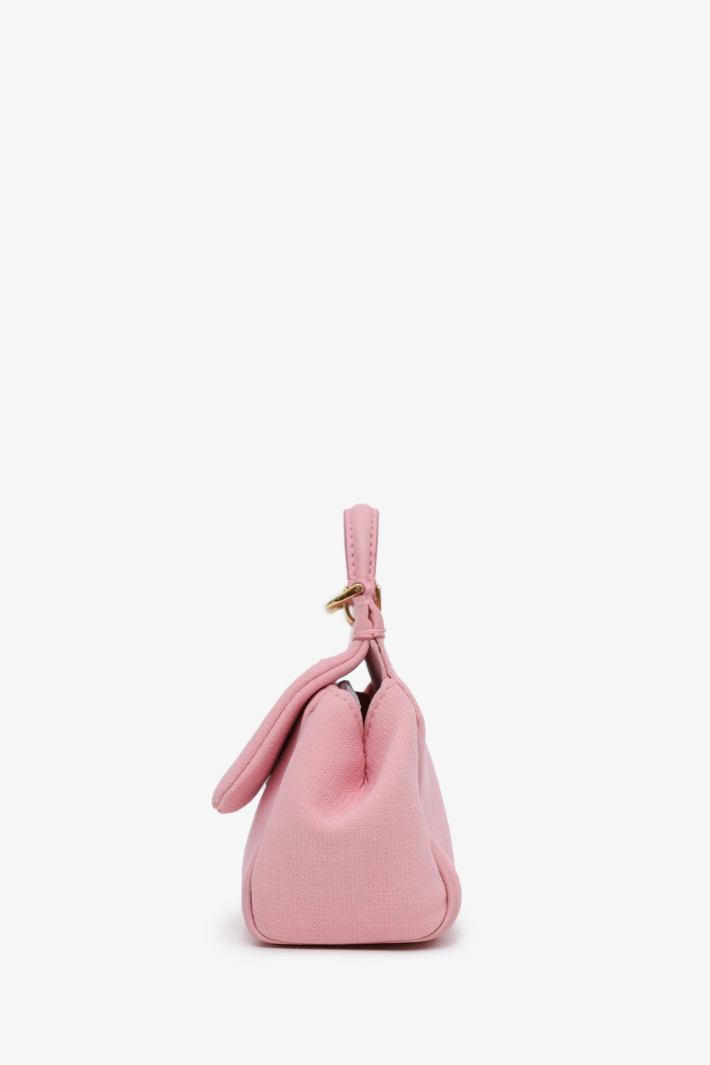 Dolce & Gabbana Pink Canvas/Leather Mini Sicily Top Handle Bag With Strap