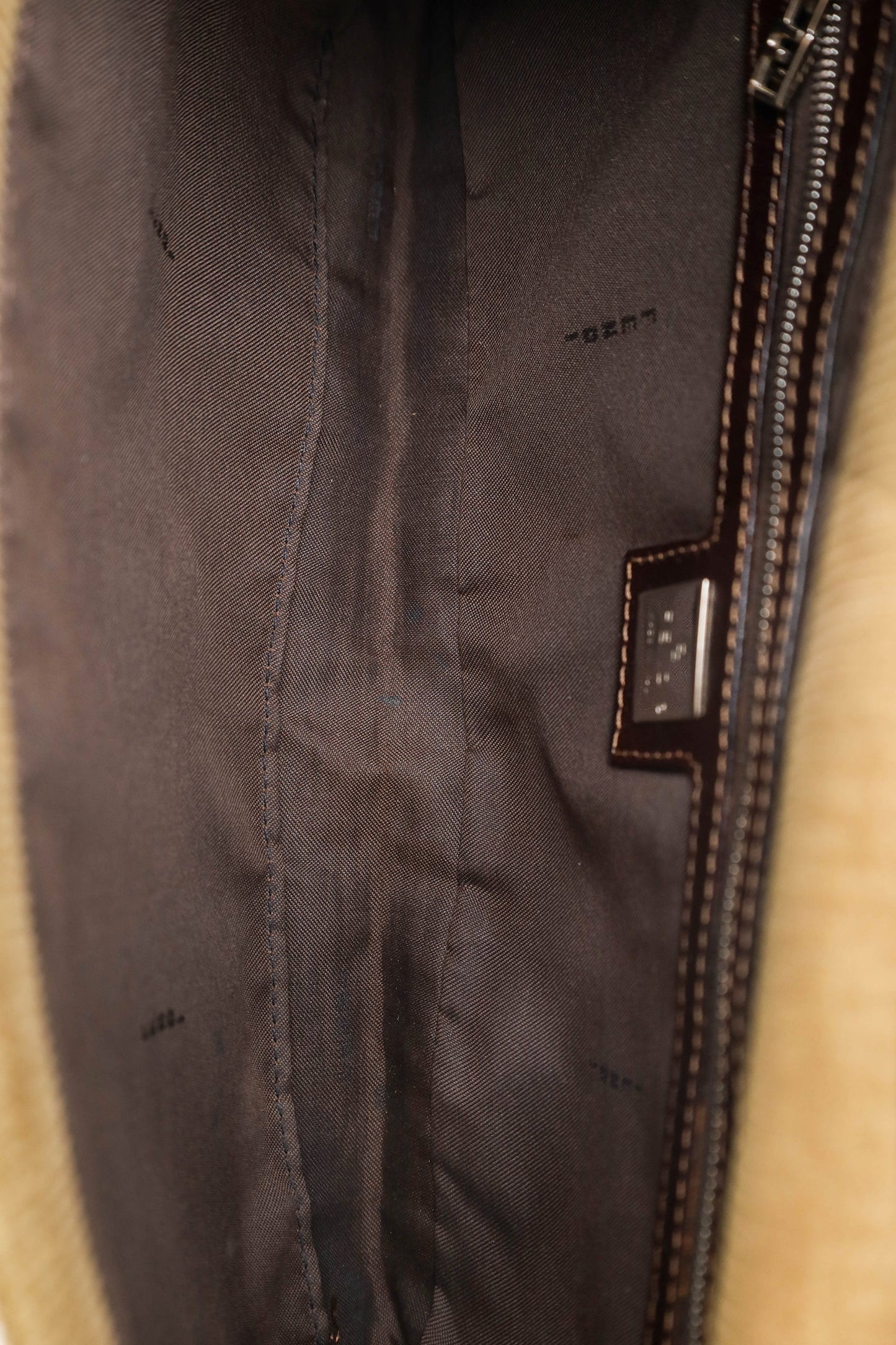 Fendi Brown Corduroy FF Flap Pochette