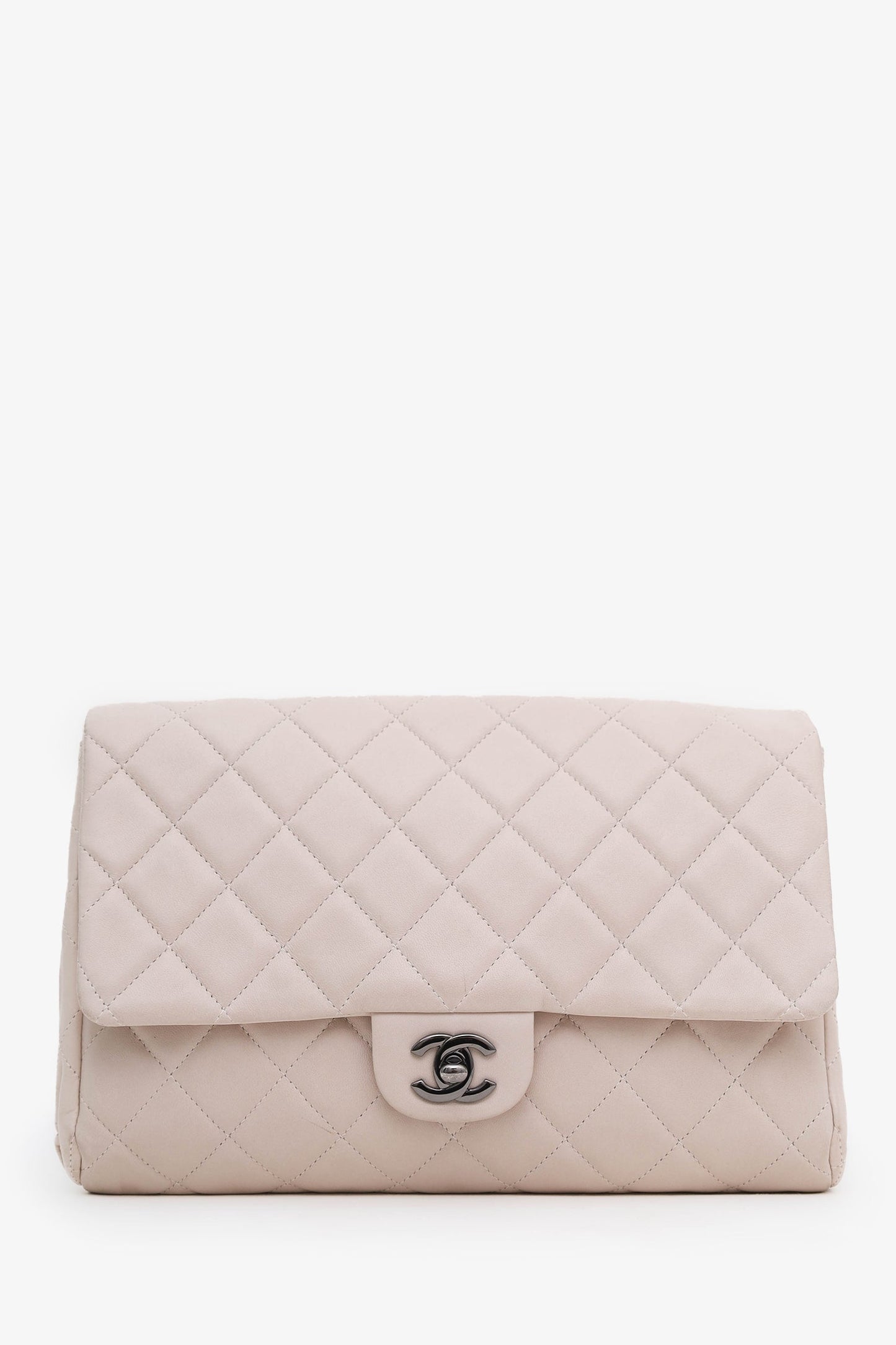 Chanel™ Pink Quilted Lambskin Clutch on Chain