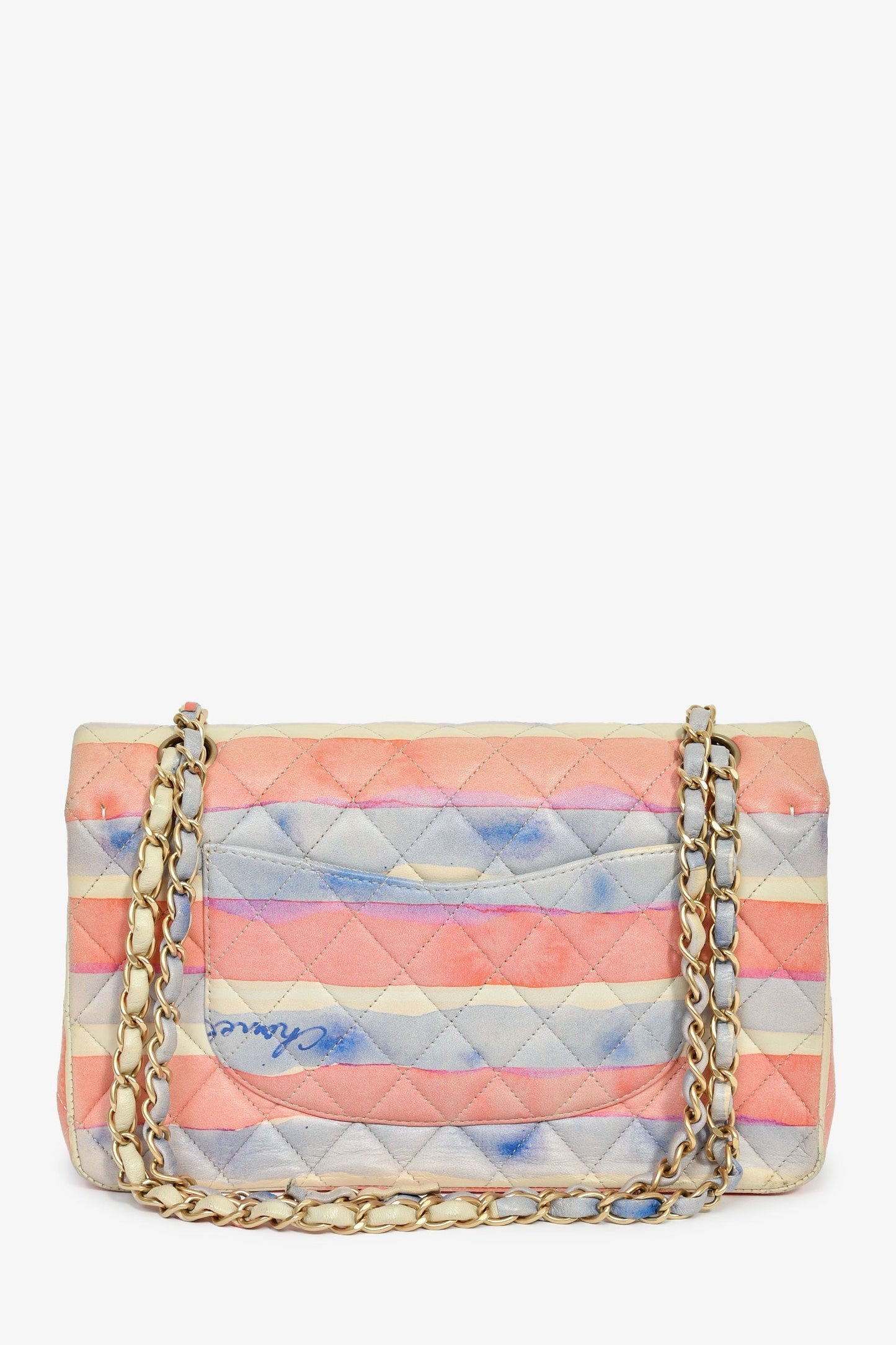 Chanel™ 2009/10 Pink/Multicolour Lambskin Watercolour Medium Double Flap