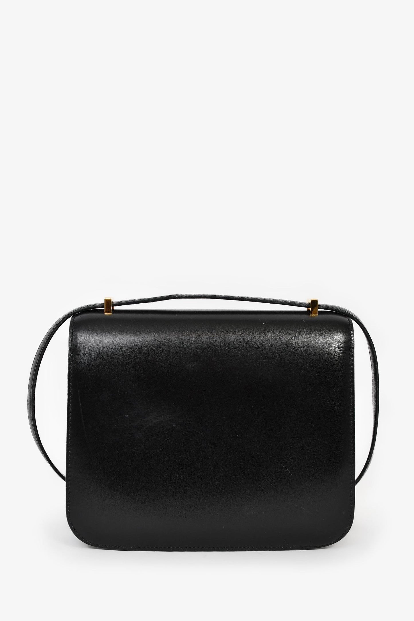 Hermès 2018 Black Box Leather Mini Constance 18