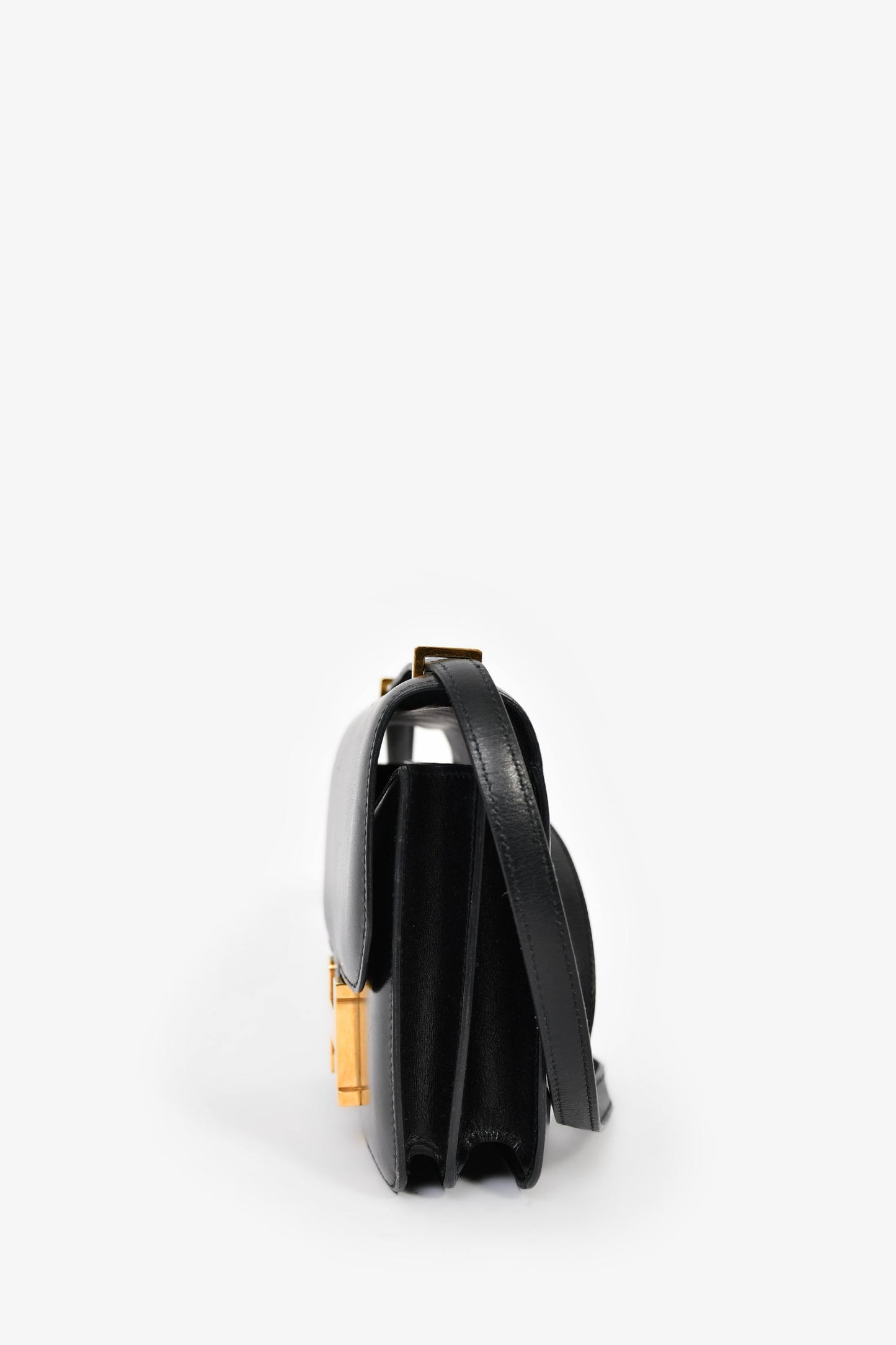 Hermès 2018 Black Box Leather Mini Constance 18