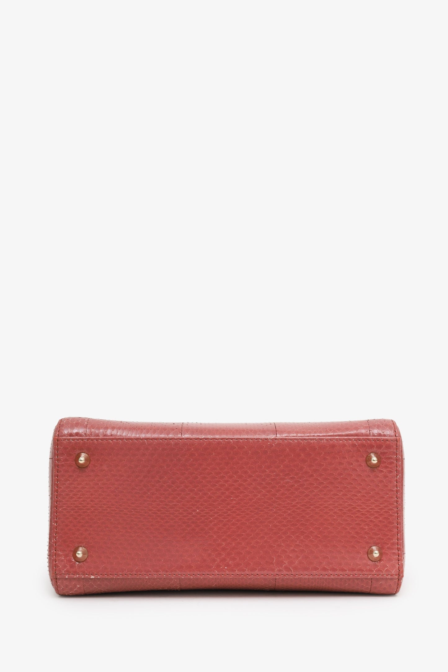 Christian Dior 2019 Pink Python Leather Medium Lady Dior With Strap