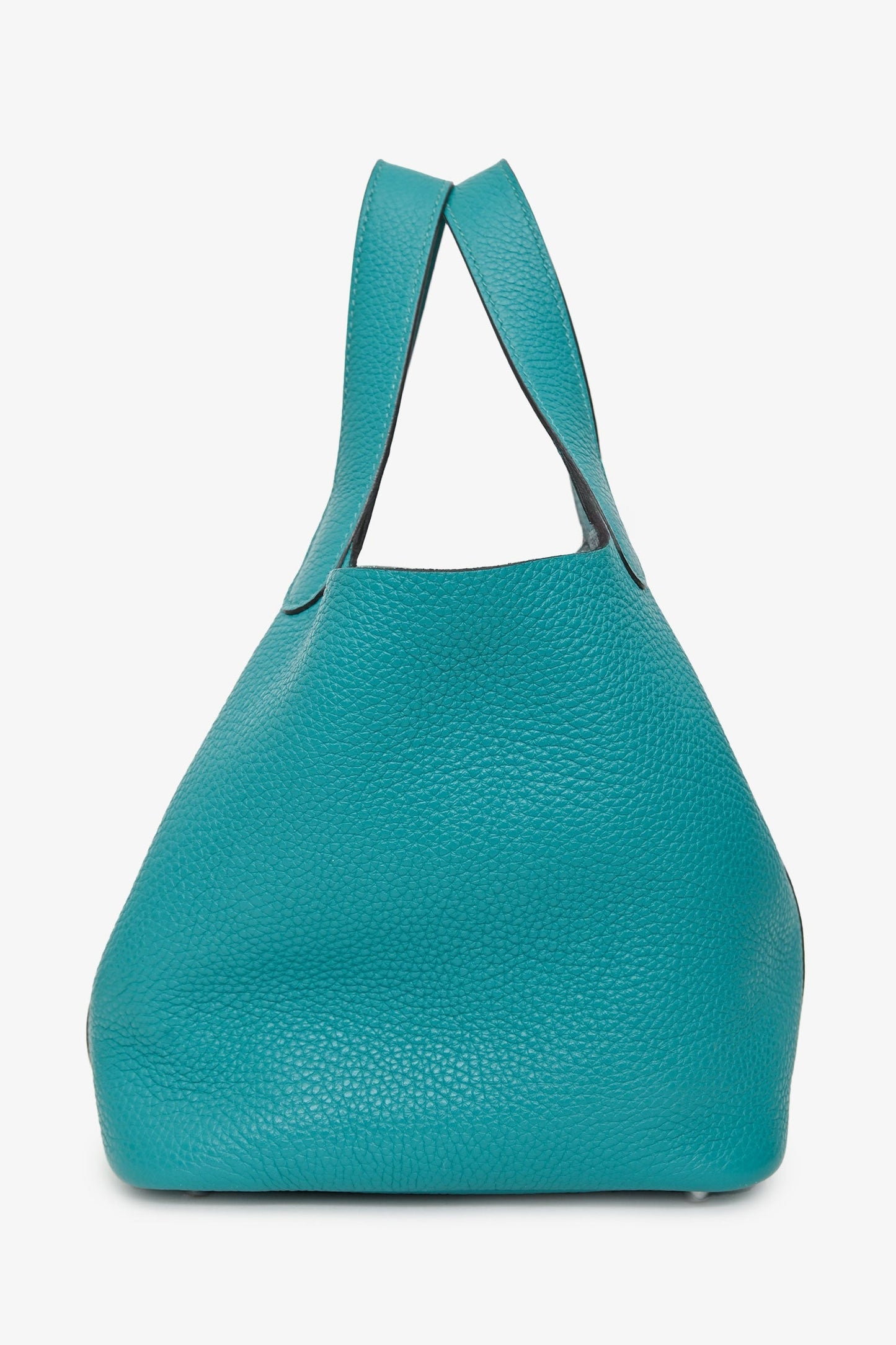 Hermès 2016 Turquoise Clemence Leather Picotin 18 With Keys & Lock