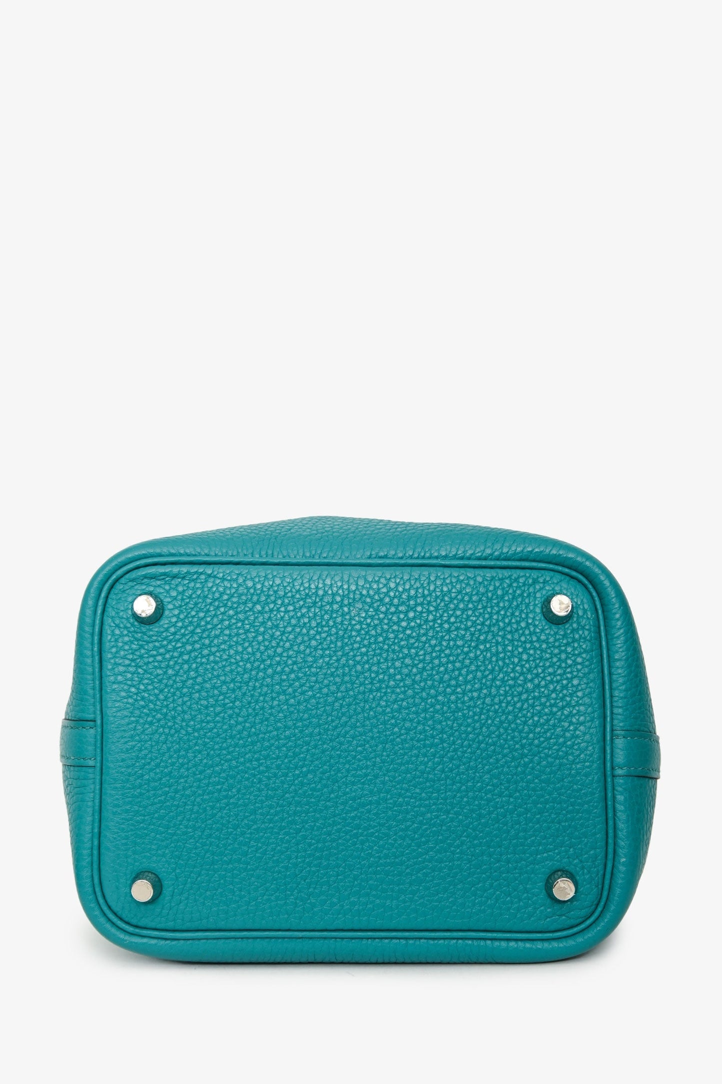 Hermès 2016 Turquoise Clemence Leather Picotin 18 With Keys & Lock