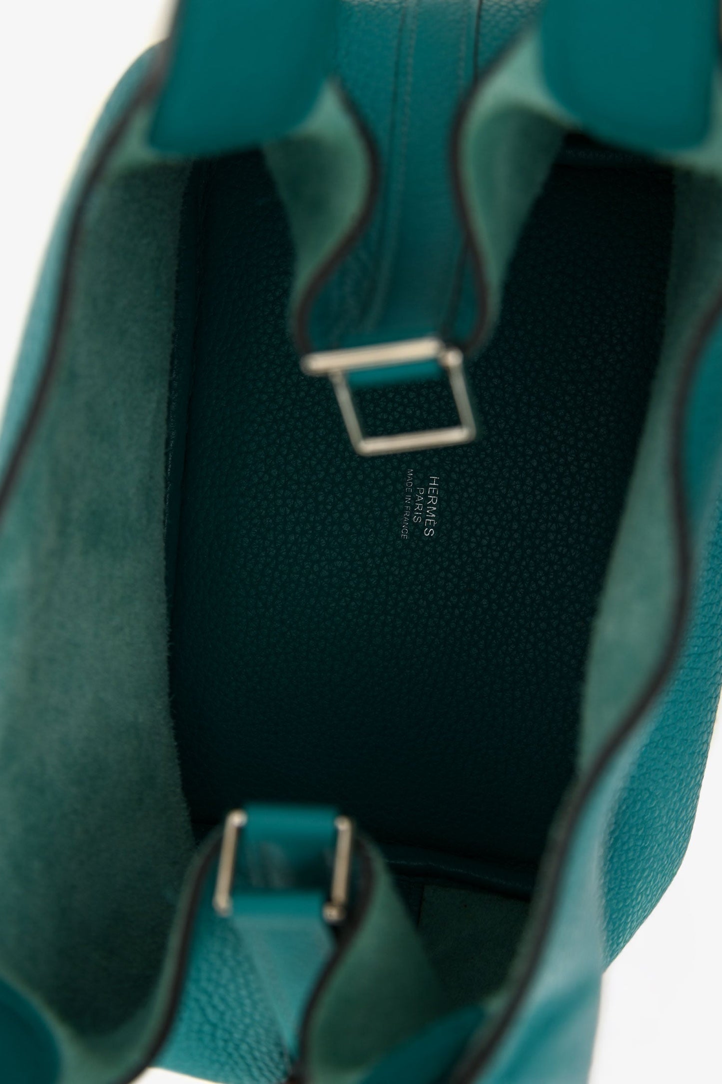 Hermès 2016 Turquoise Clemence Leather Picotin 18 With Keys & Lock