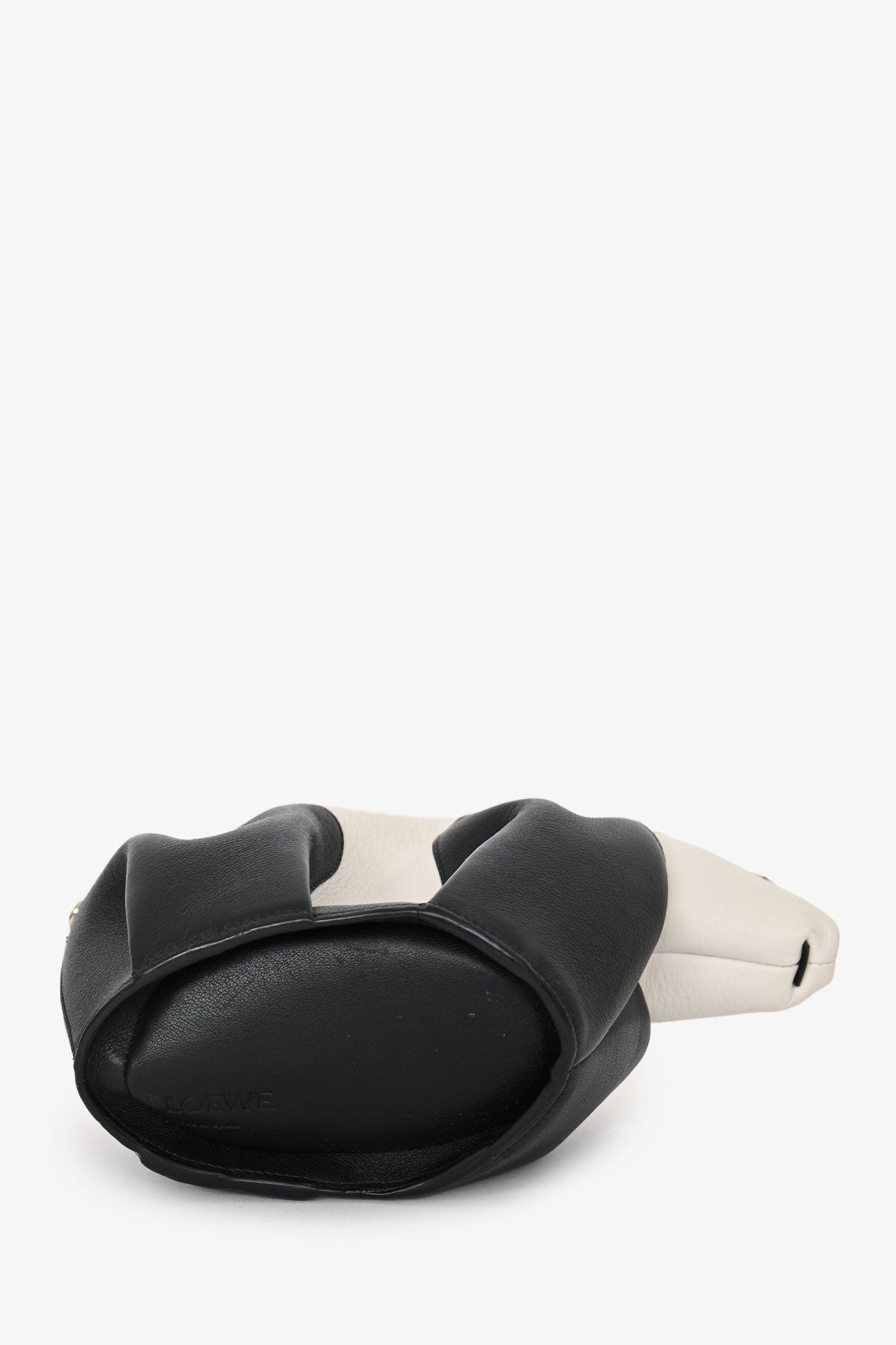 Loewe 2016 Black/White Leather Panda Animal Crossbody With Strap