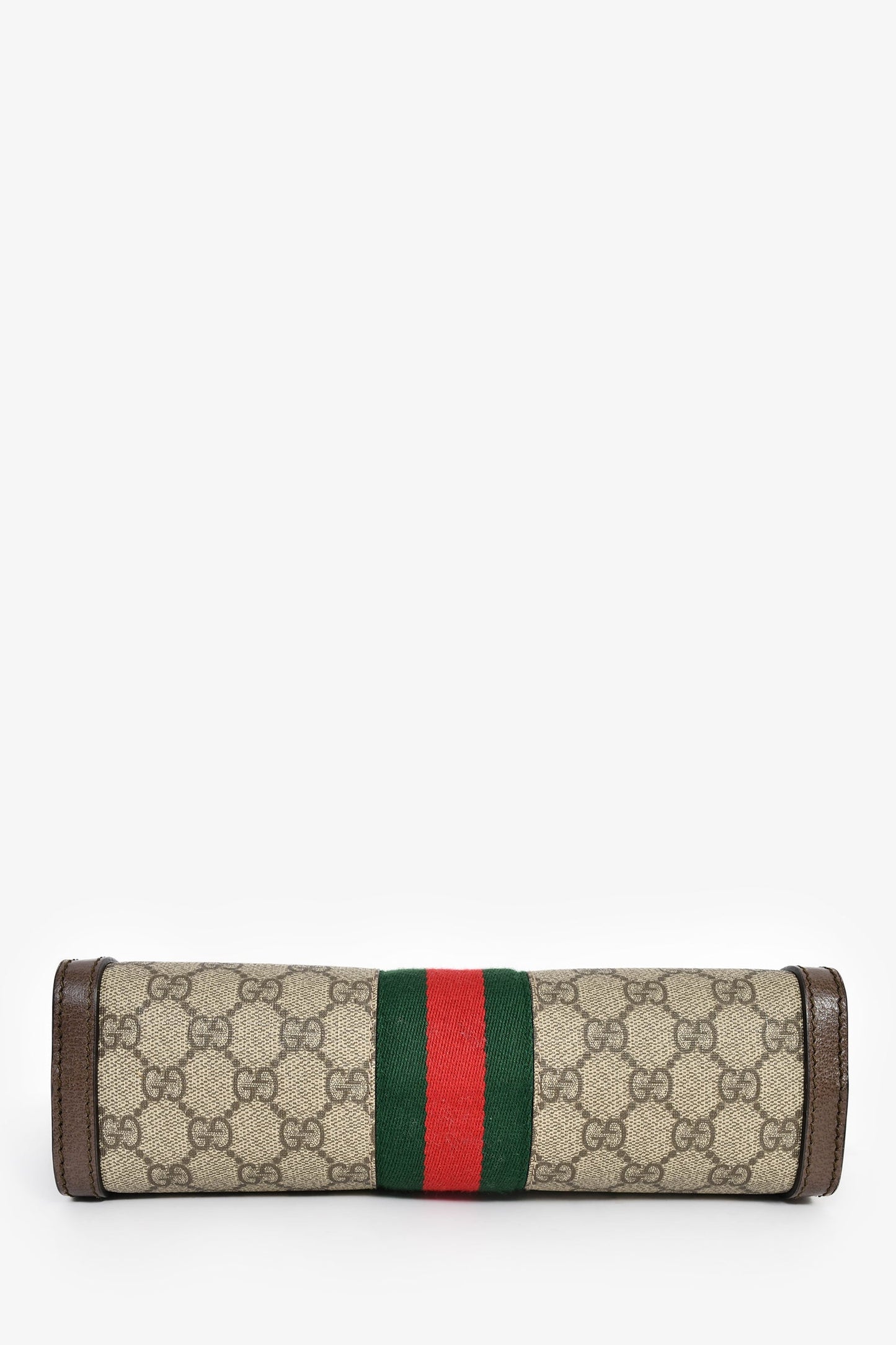 Gucci Brown Canvas/Leather GG Monogram Web 'Ophidia' Medium Crossbody