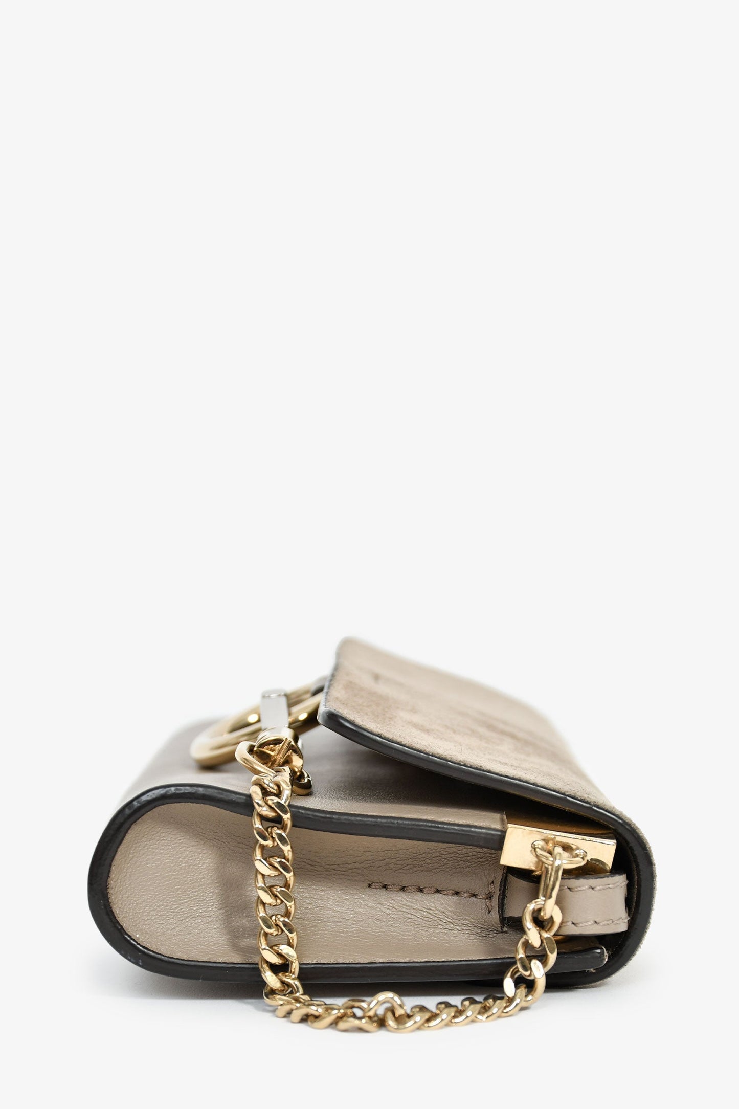 Chloé Taupe Leather/Suede 'Faye' Crossbody Bag