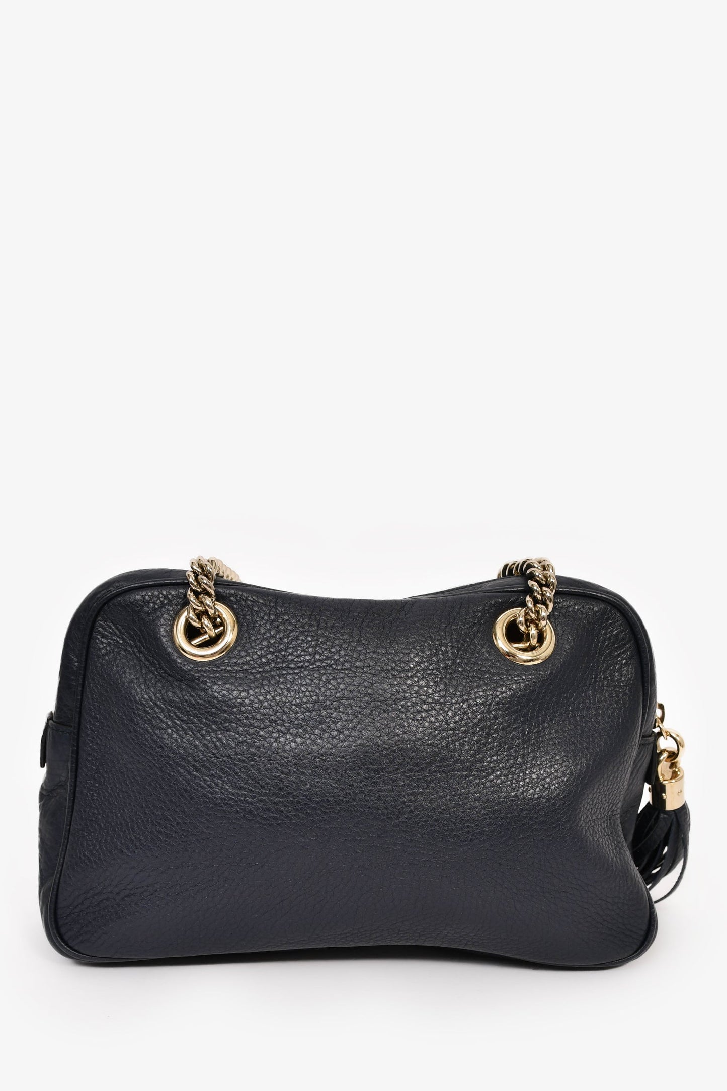 Gucci Navy Leather GG 'Soho' Camera Shoulder Bag