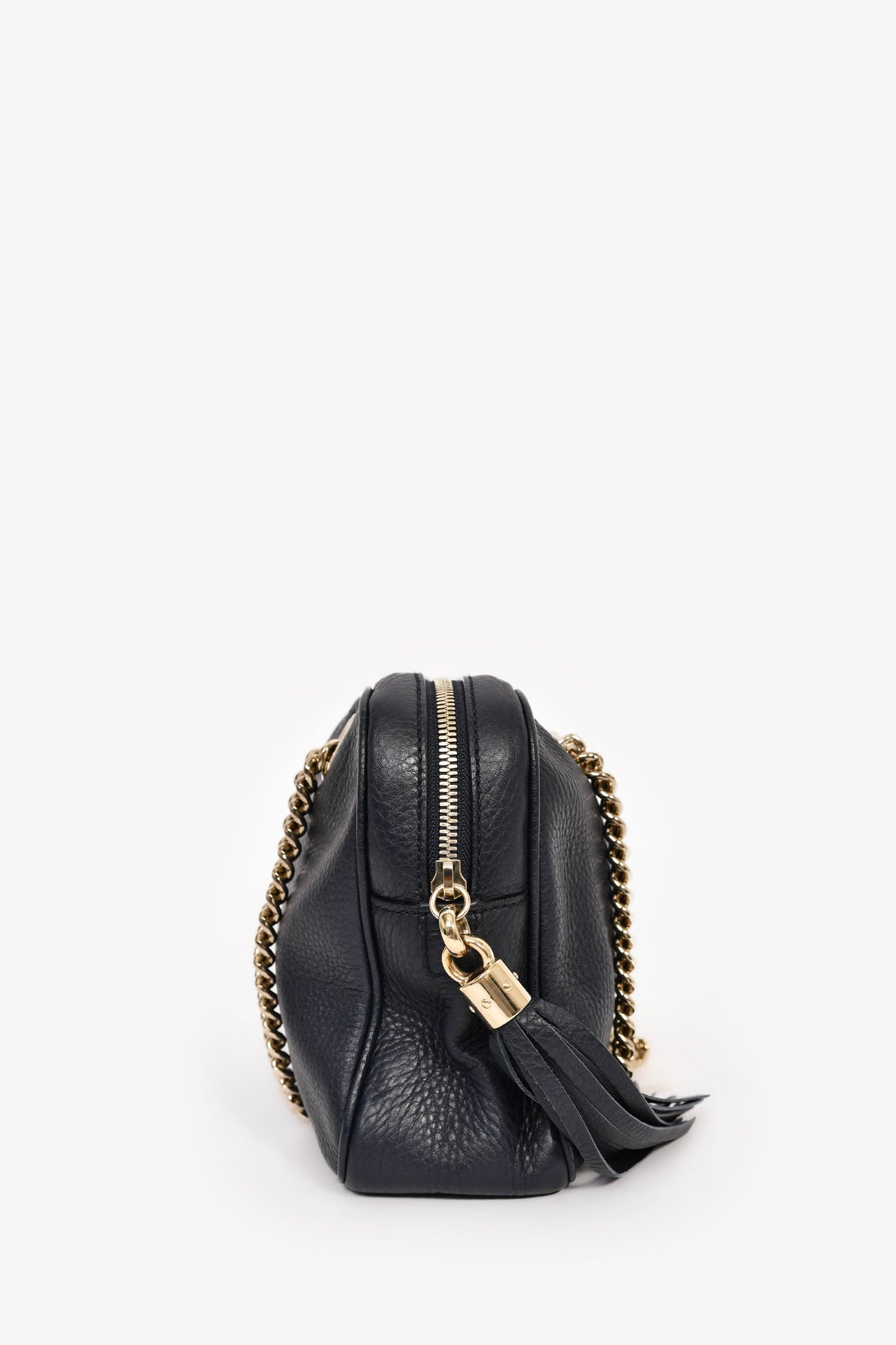 Gucci Navy Leather GG 'Soho' Camera Shoulder Bag