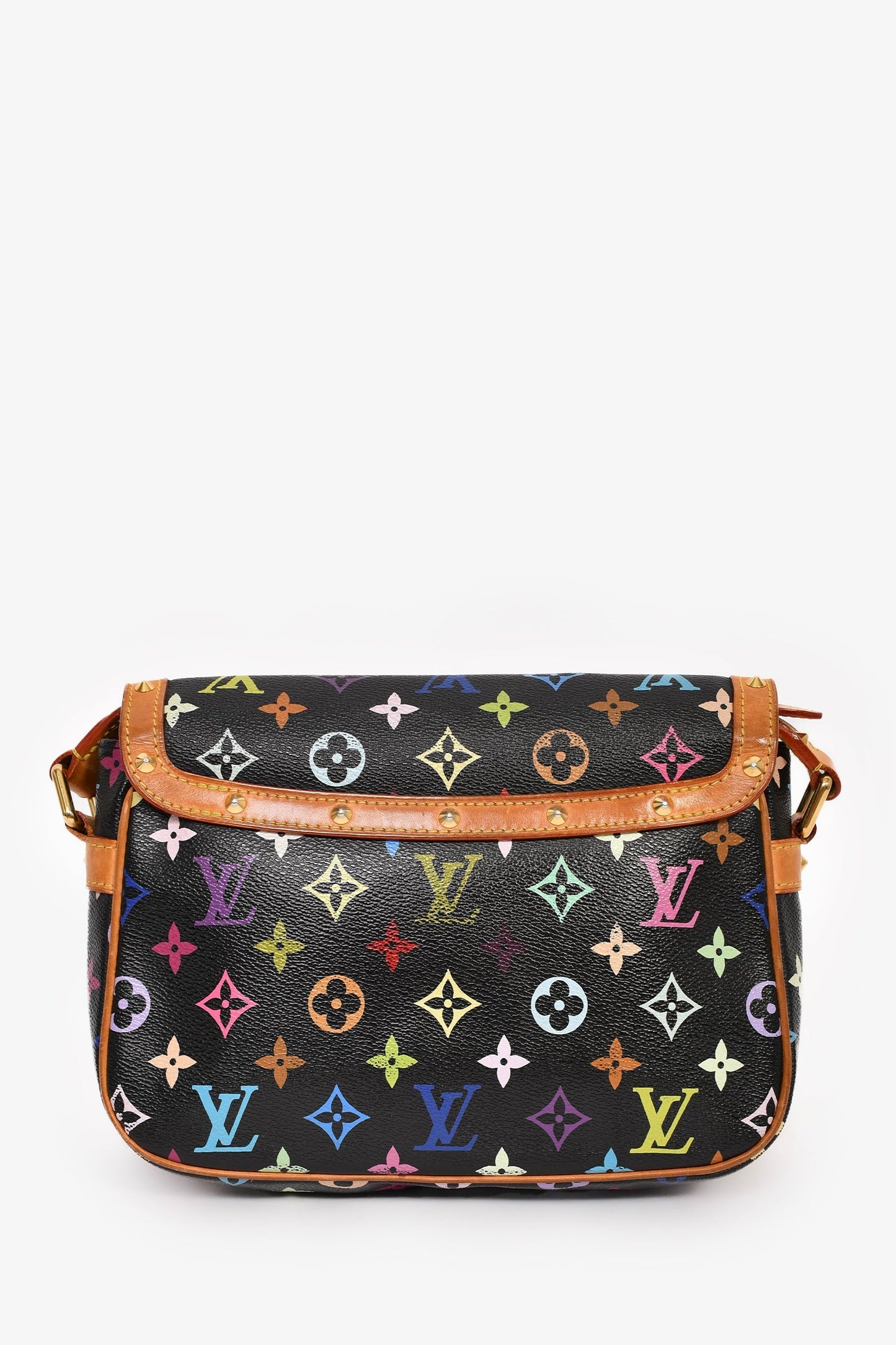 Louis Vuitton x Takashi Murakami Black Multicolour Monogram 'Sologne' Crossbody Bag