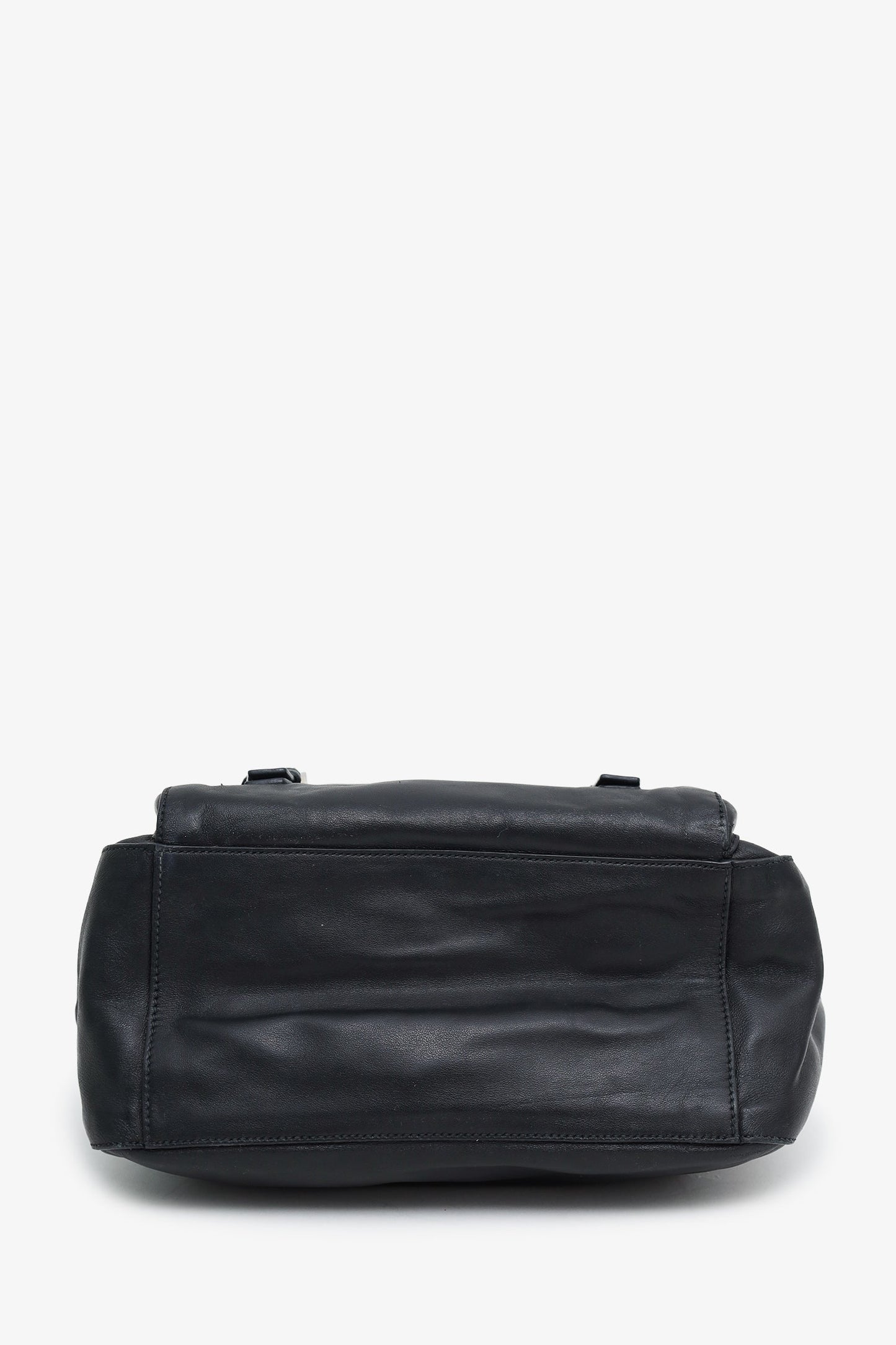 Prada Black Soft Calfskin Leather Messenger Bag