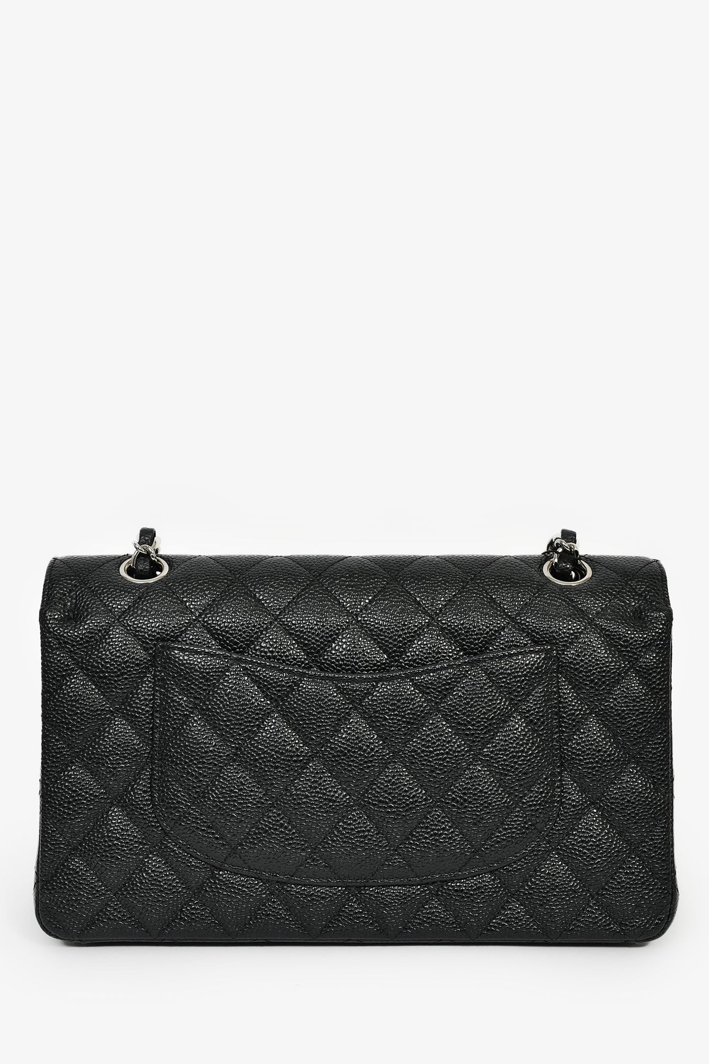 Chanel™ 2013/14 Black Quilted Caviar Leather Medium Classic Double Flap SHW