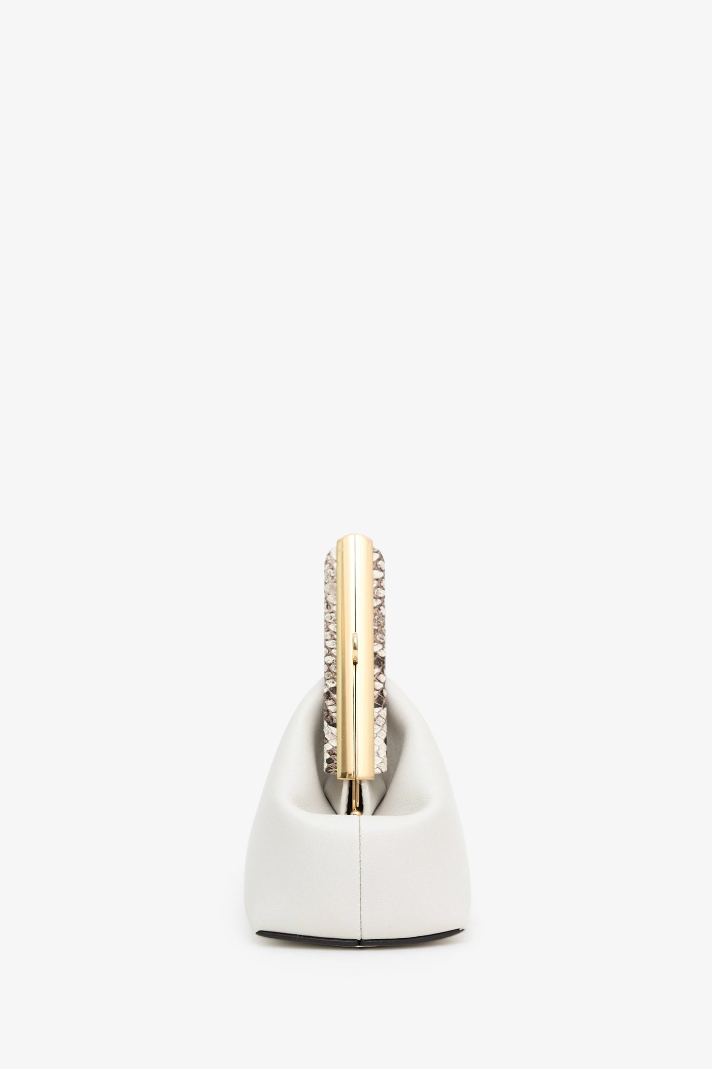 Fendi First White/Python Leather Small Clutch With Straps