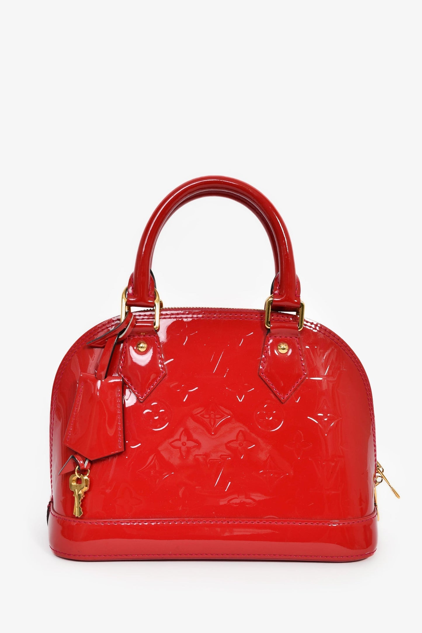 Louis Vuitton 2014 Cherry Red Vernis Leather Alma BB