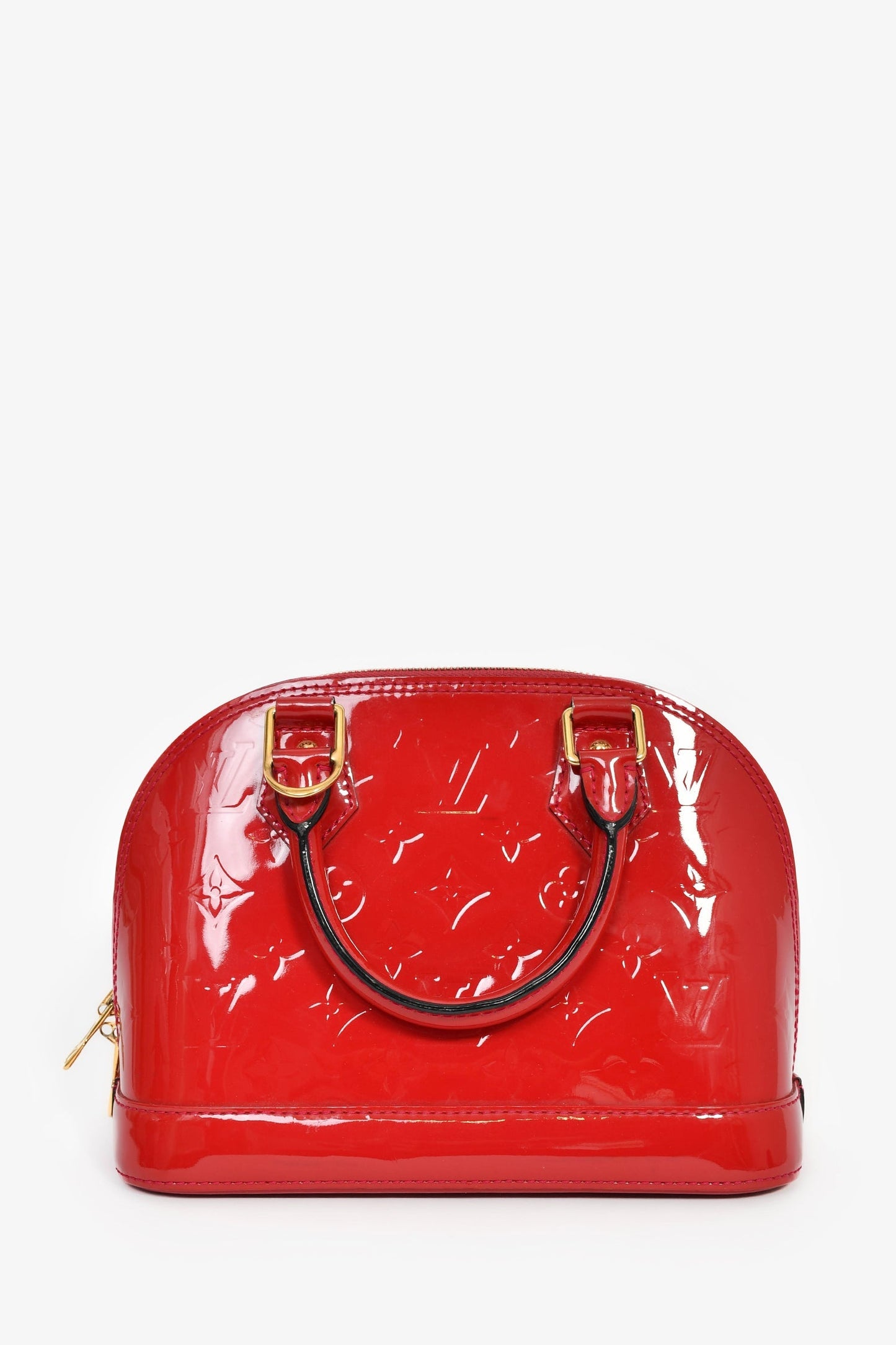 Louis Vuitton 2014 Cherry Red Vernis Leather Alma BB