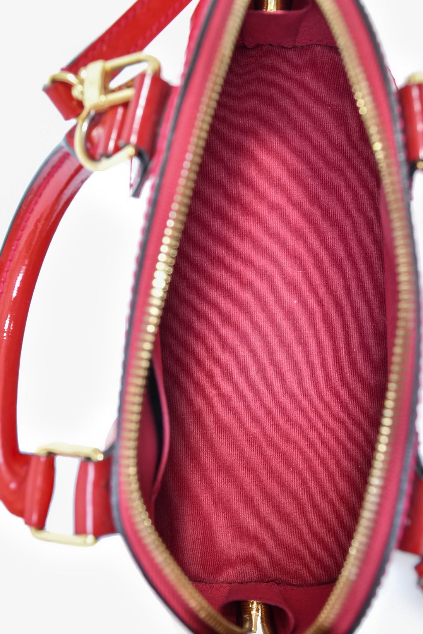 Louis Vuitton 2014 Cherry Red Vernis Leather Alma BB
