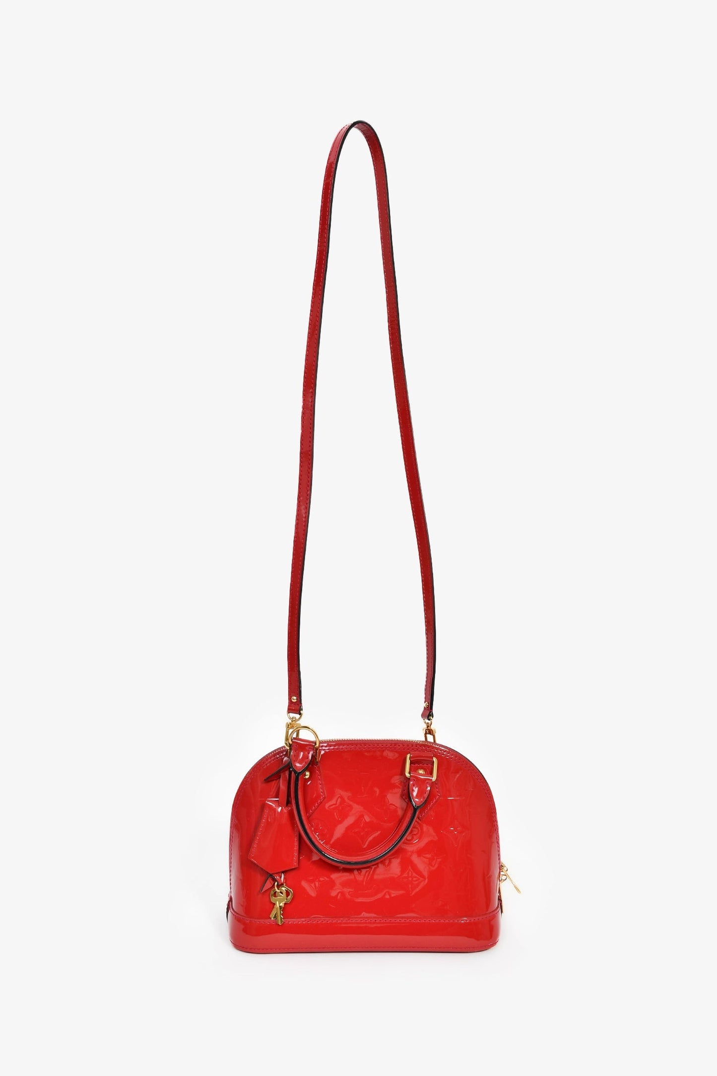 Louis Vuitton 2014 Cherry Red Vernis Leather Alma BB