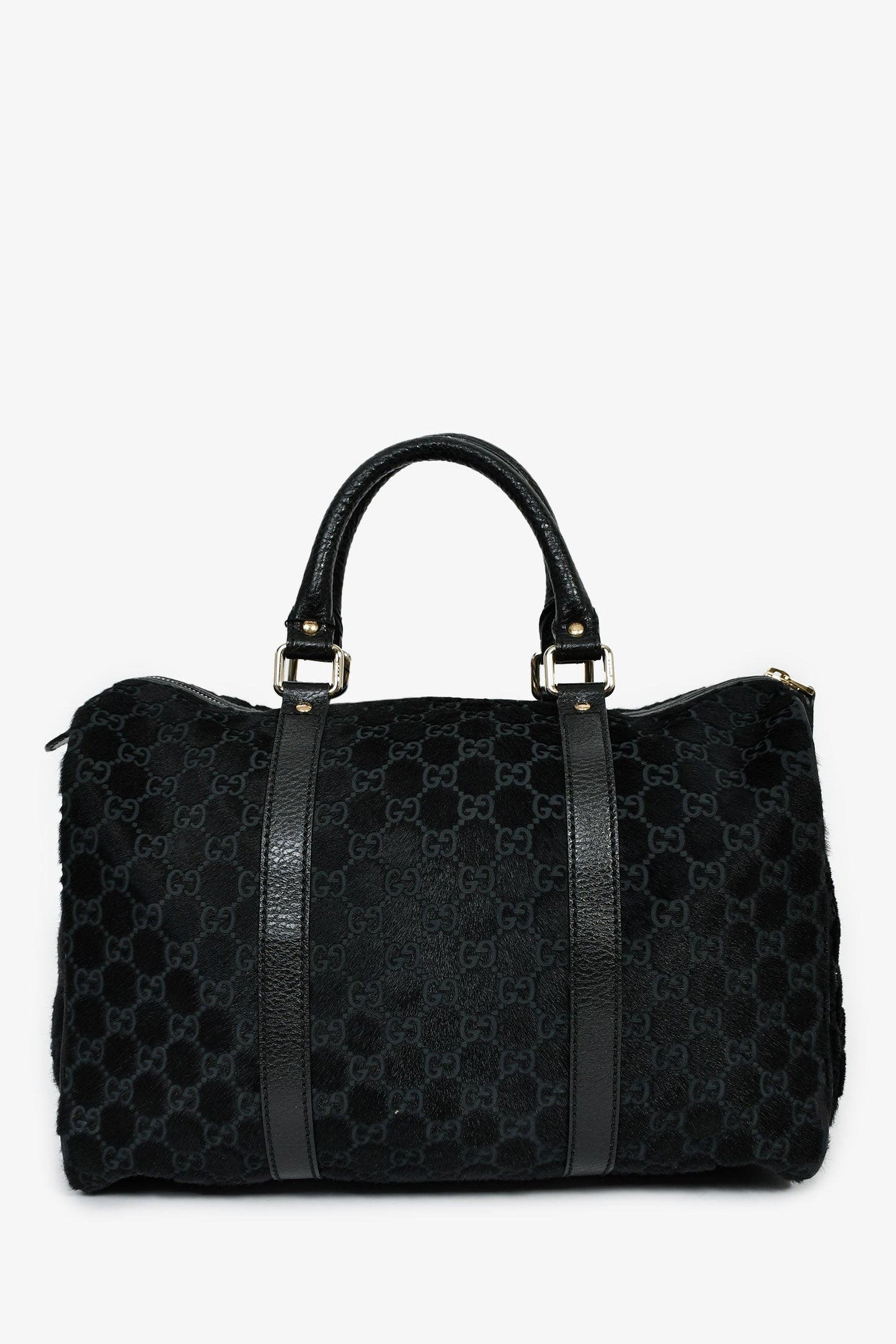 Gucci Limited Edition Black GG Pony Hair 'Boston Joy' Bag