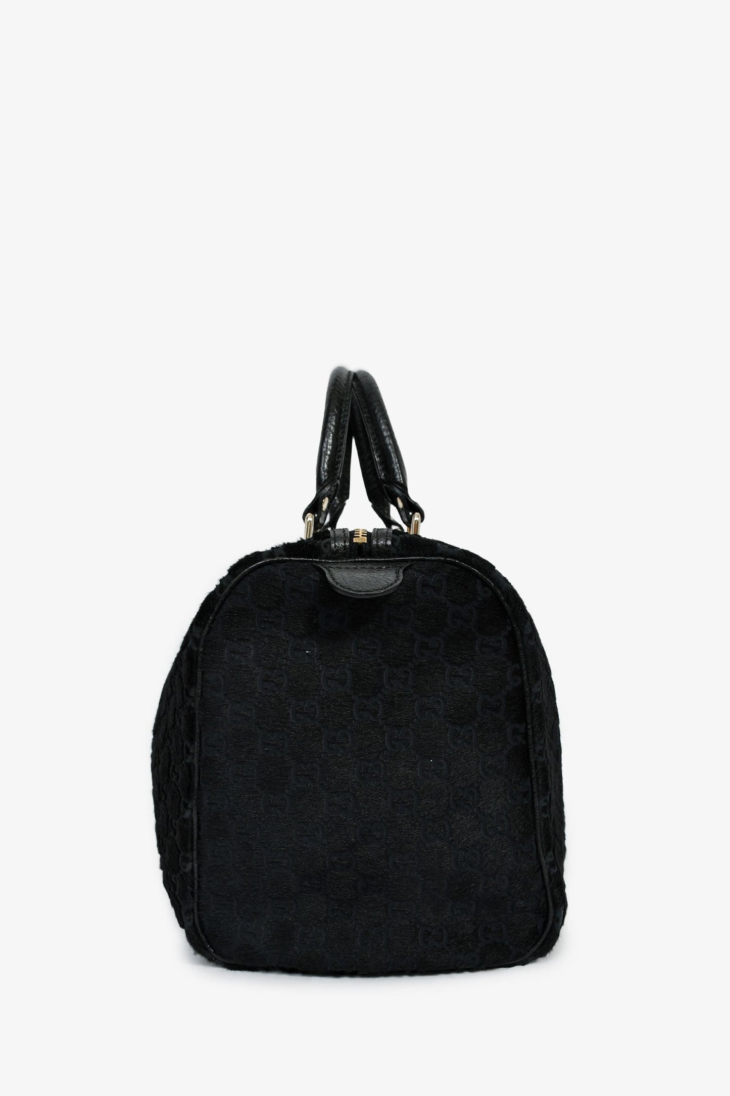 Gucci Limited Edition Black GG Pony Hair 'Boston Joy' Bag
