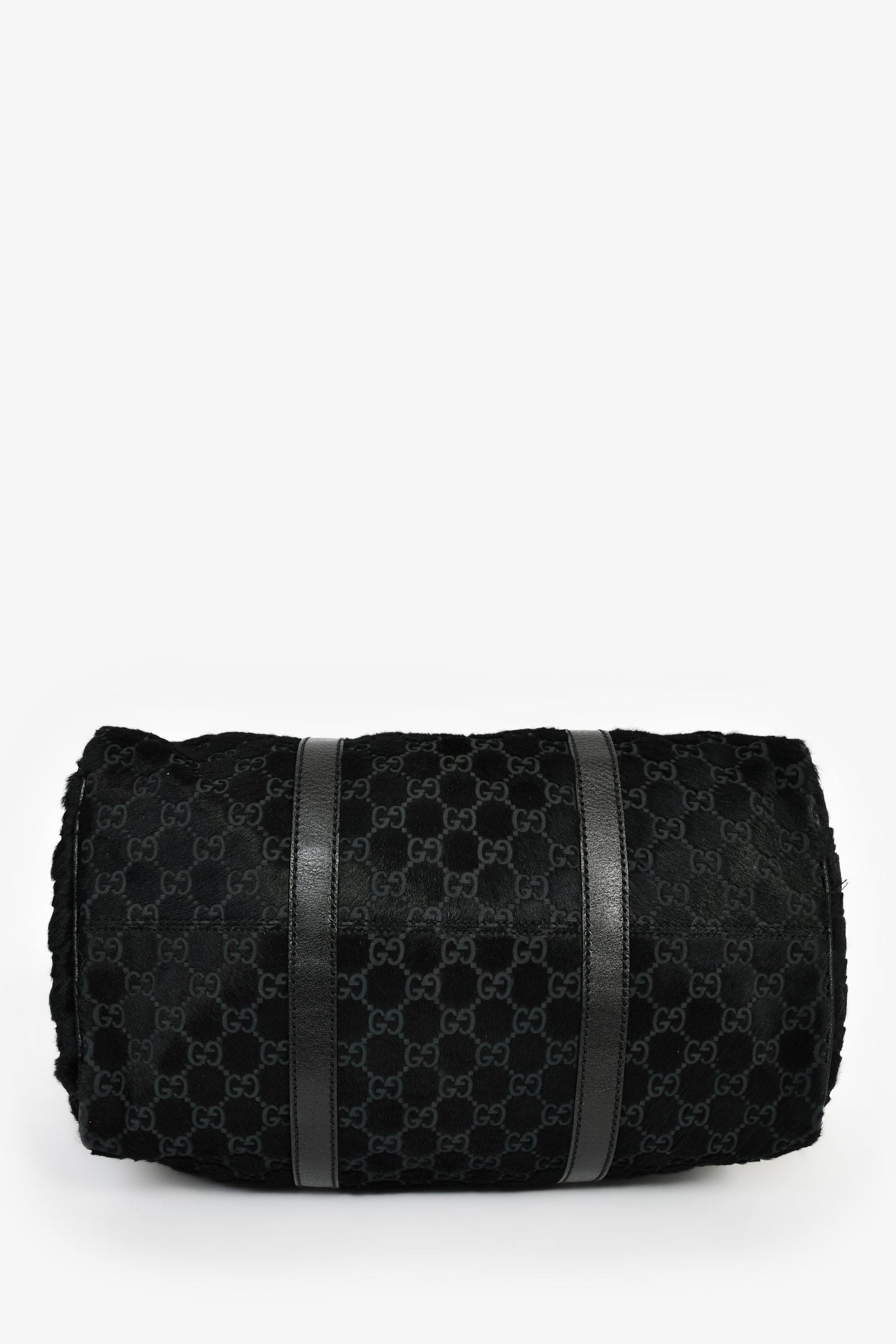 Gucci Limited Edition Black GG Pony Hair 'Boston Joy' Bag