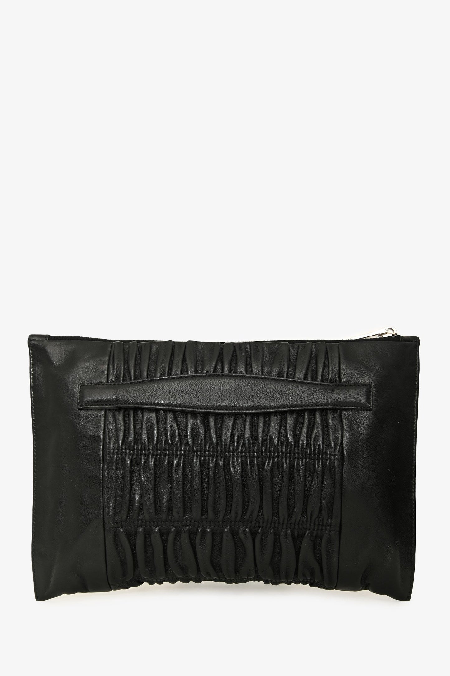 Prada 2016 Black Nappa Gaufre Leather Pouch